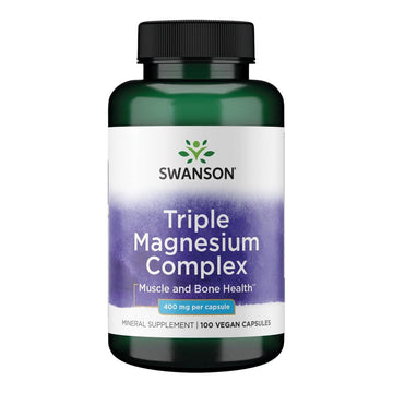 Swanson Triple Magnesium Complex - 100 Capsules, 400mg Each Swanson uk supplements