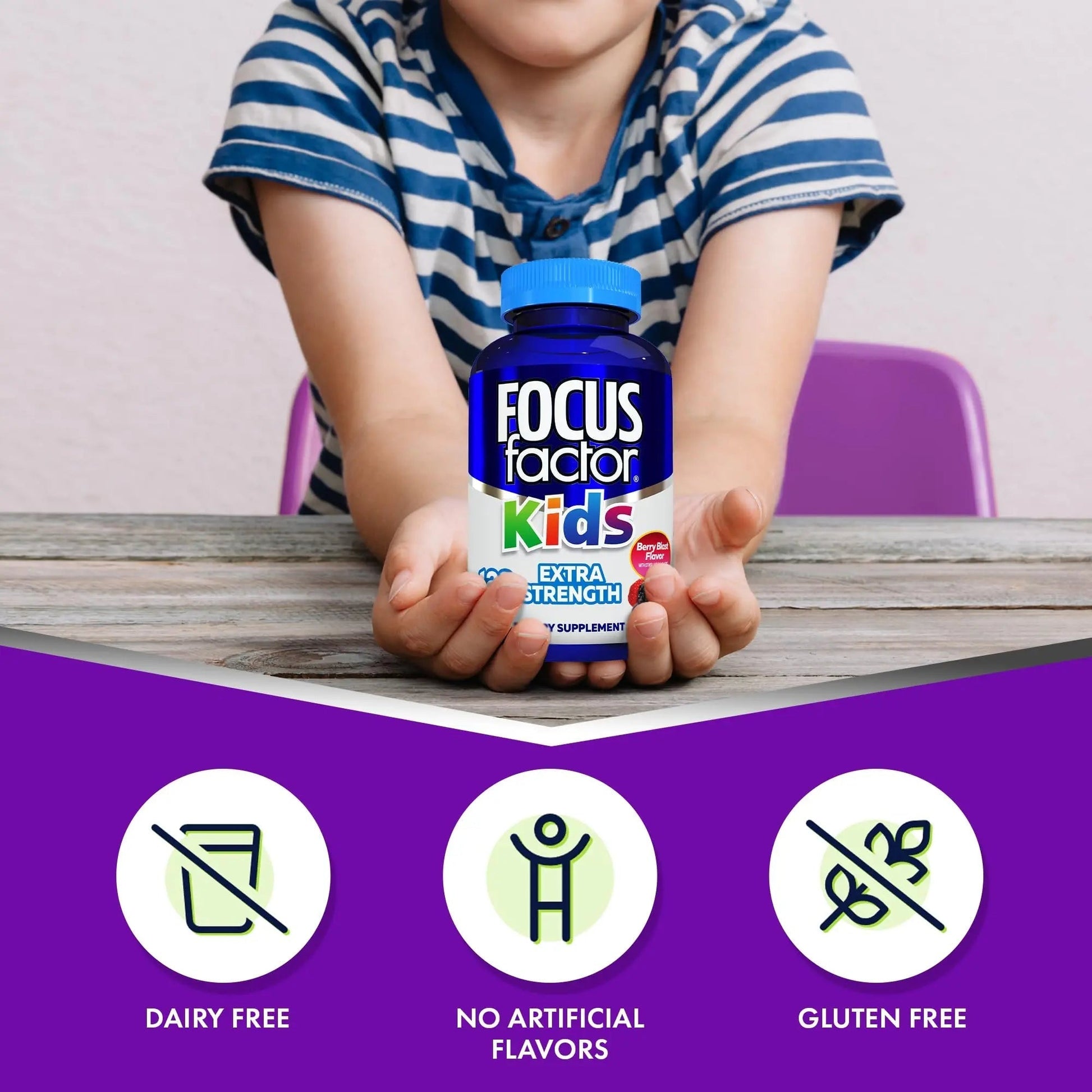 Focus Factor Kids Extra Strength Daily Chewable for Brain Health Support, 120 Count – Vitamins - Quality Formula Focus Factor uk supplements