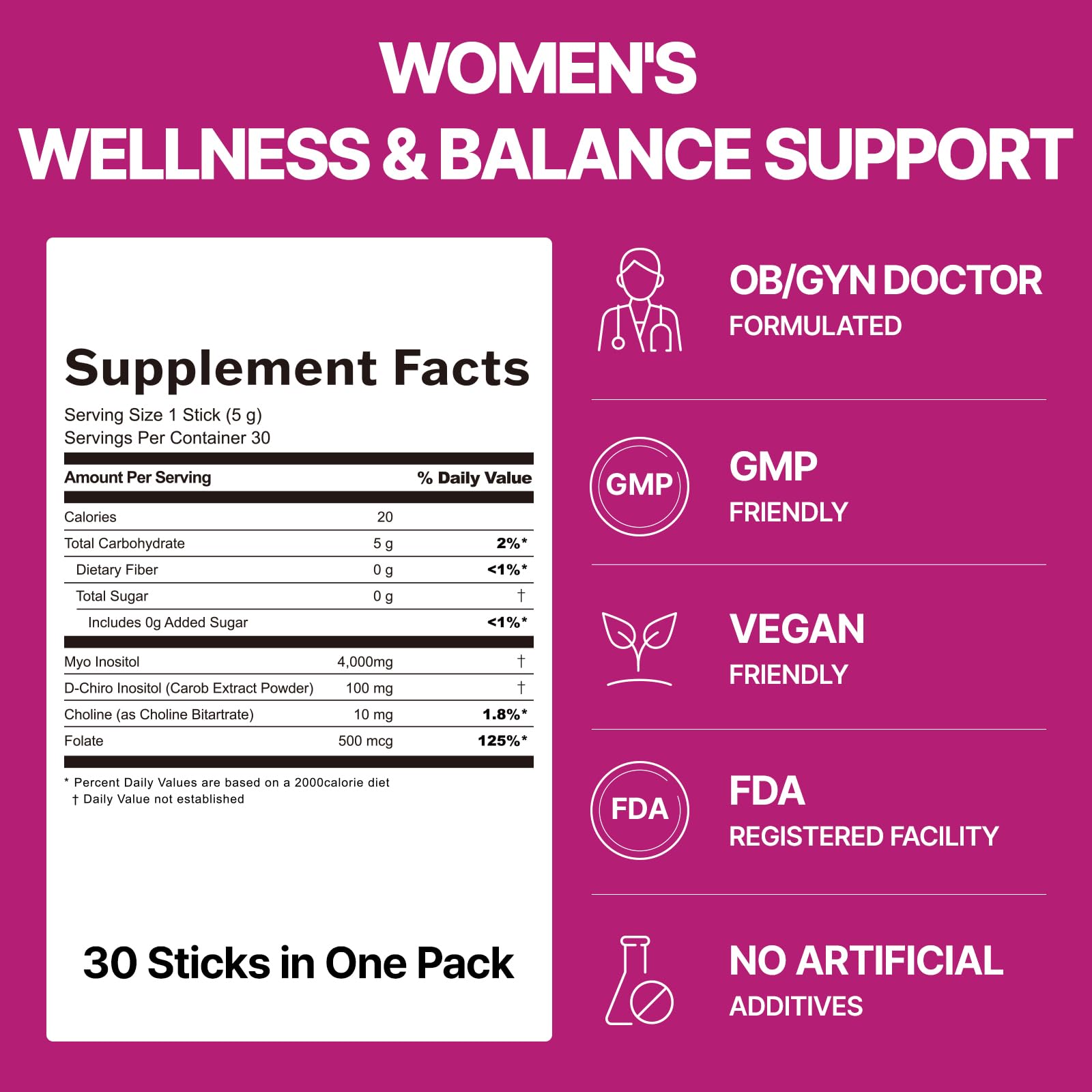 Dr.GET IT Balance Up Inositol 40:1 Myo & D-Chiro with Folate & Choline – Hormone Balance & Reproductive Health Support for Women – Lemon Lime Stick Powder, 30 Servings Dr.GET IT uk supplements
