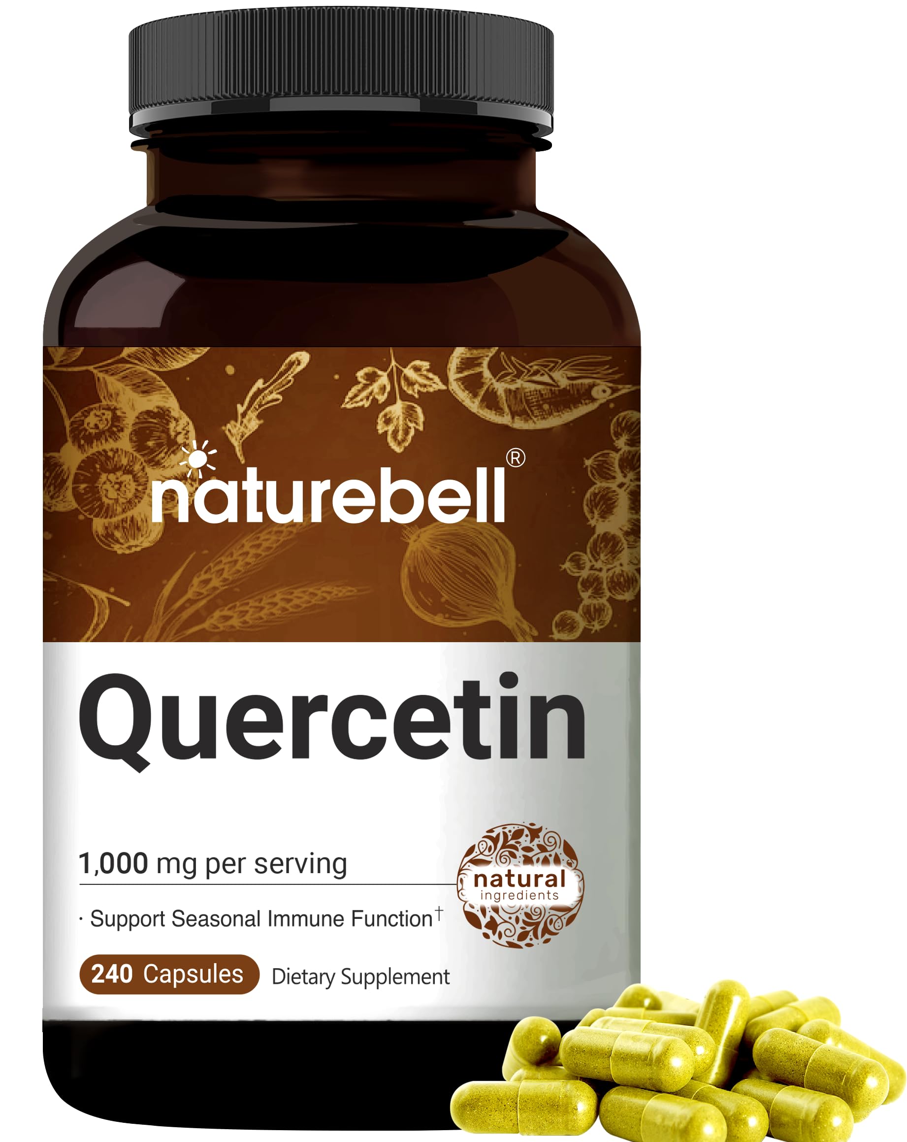 NatureBell Quercetin 1000mg Per Serving | 240 Capsules, Ultra Strength Quercetin NatureBell uk supplements
