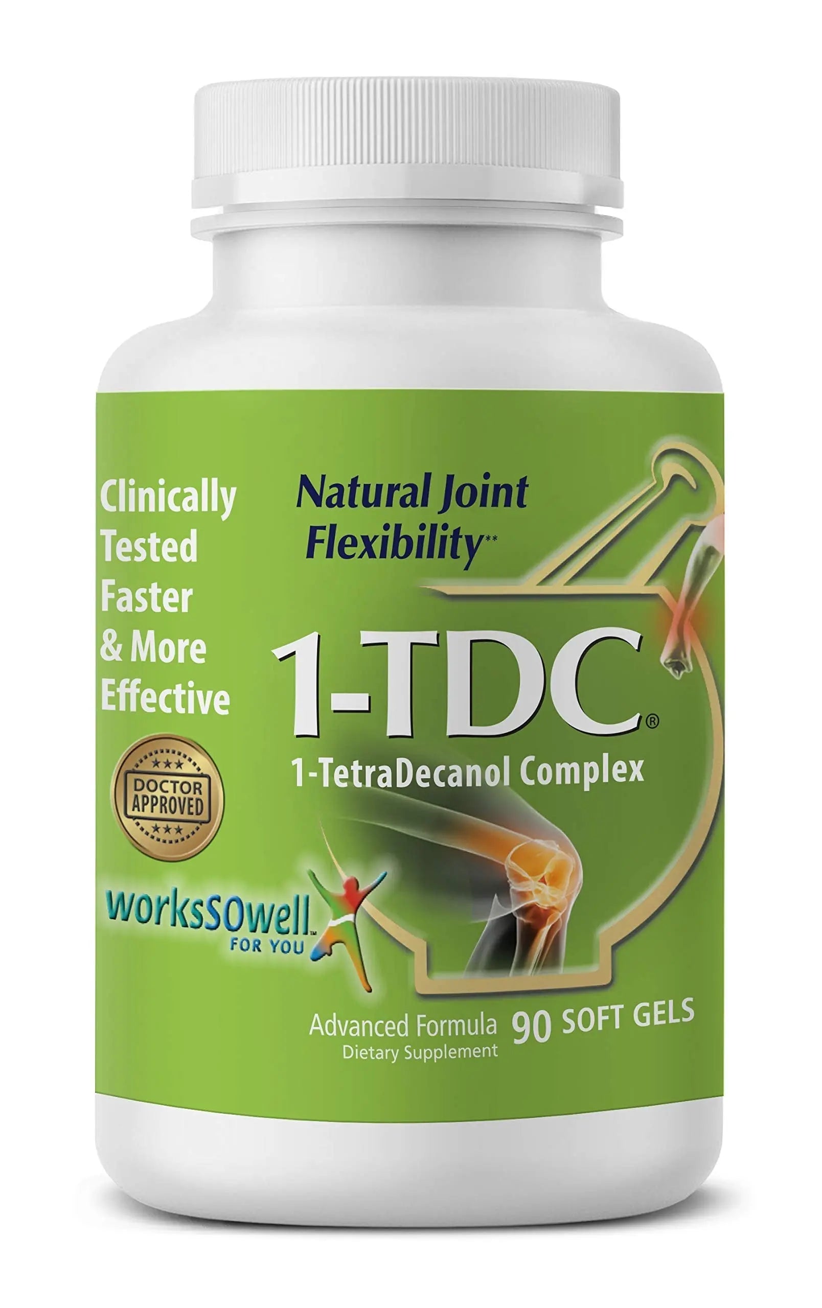 1-TDC Joint & Muscle Health 90 Gels and Joint & Muscle Relief Cream 4 oz Bundle 1-TDC uk supplements