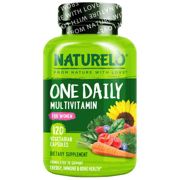NATURELO One Daily Multivitamin for Women w/Vitamin B12, 120 Ct, Energy Support, Whole Food Daily Women Multivitamin Supplement NATURELO uk supplements