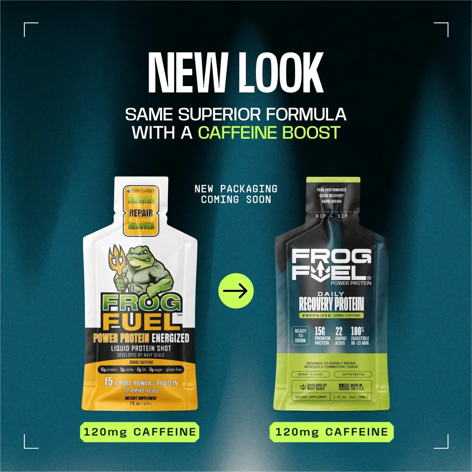 Frog Fuel Power Energized Complete Protein Shot, 15g, Nano Hydrolyzed & Grass Fed, 80mg Caffeine, Gluten Free, Fat & Sugar Free, 22 Amino Acids, Frog Fuel uk supplements