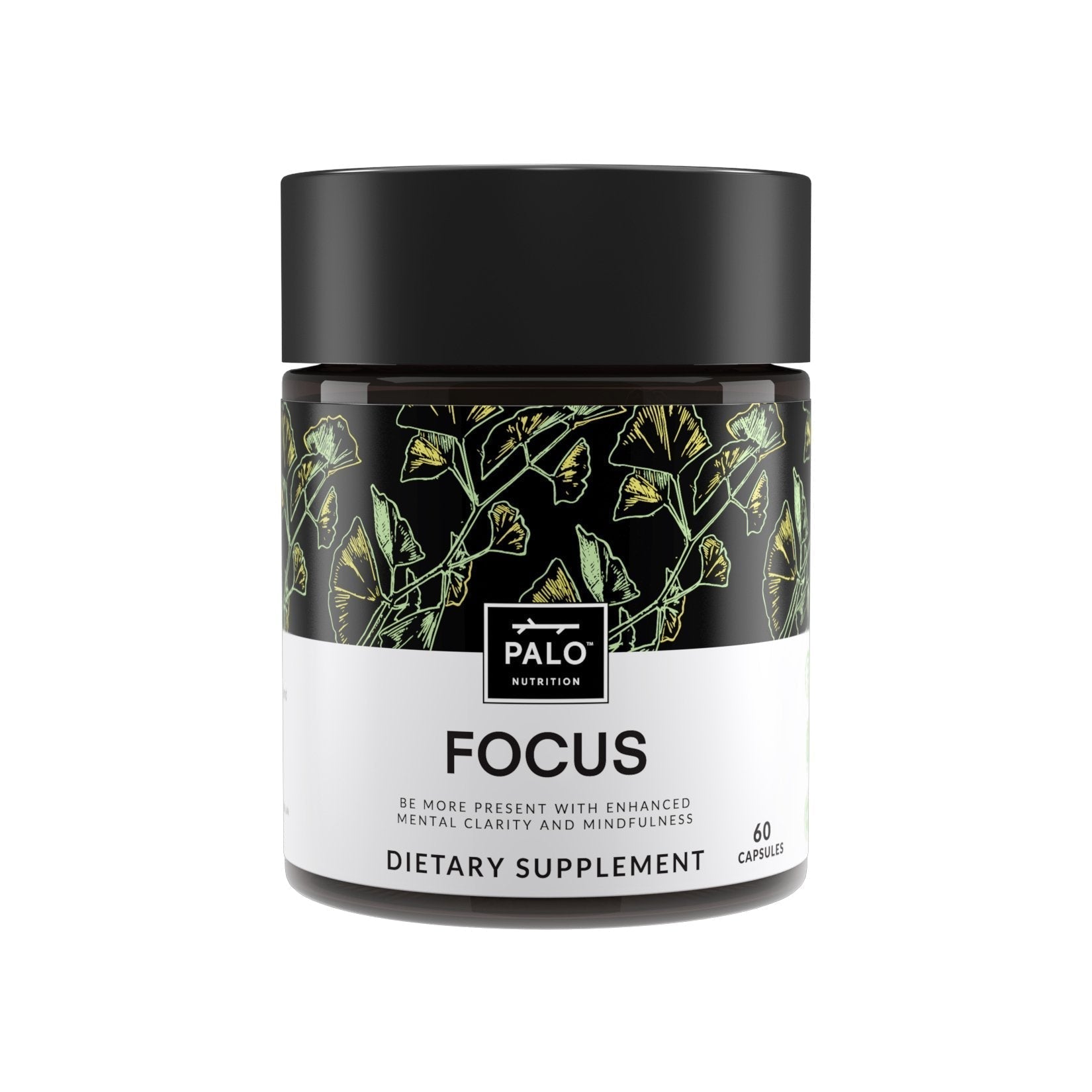 PALO Focus Brain Booster Natural Supplement Nootropic for Memory, Focus, Learning, Reall, Attention and Cognition - Ginkgo Biloba, Bacopa, Gotu Kola, Ashwagandha, Mucuna 60 Capsules PALO uk supplements