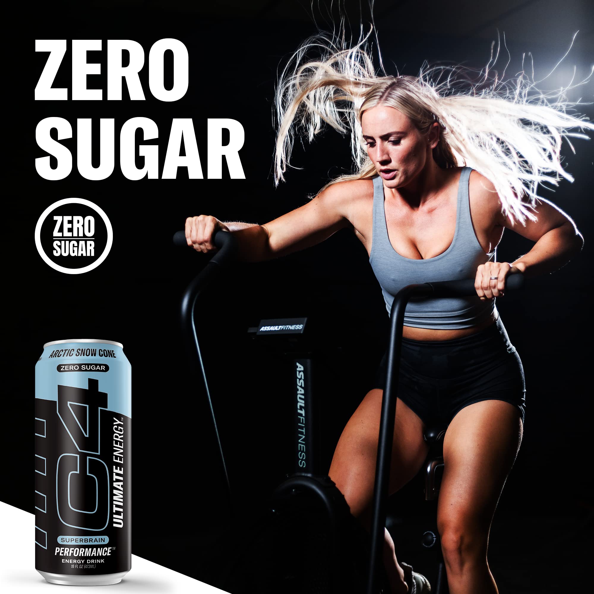 C4 Ultimate Sugar Free Energy Drink 16oz (Pack of 24) | Arctic Snow Cone | Pre Workout Cellucor uk supplements