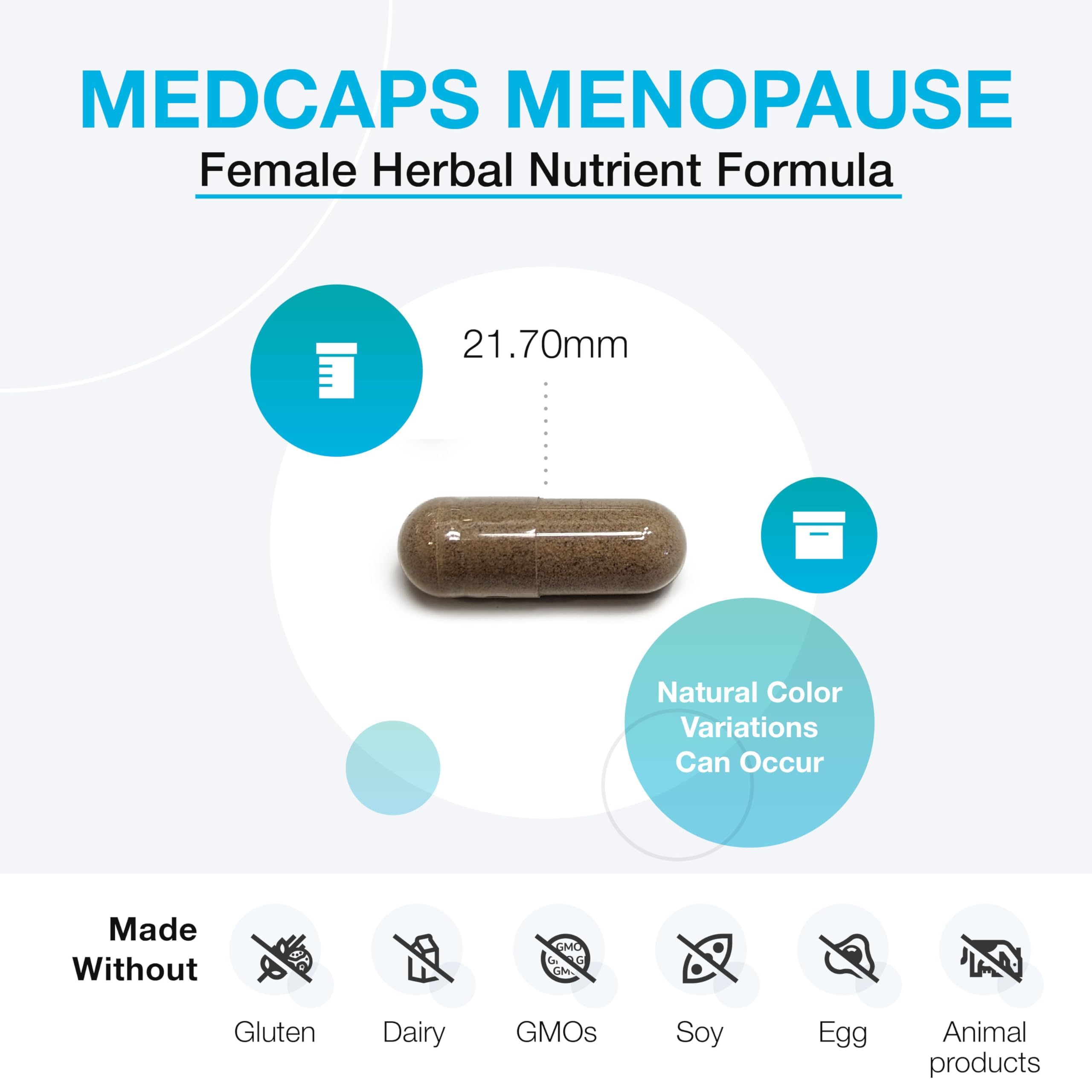 XYMOGEN Medcaps Menopause - Menopause Supplements for Women - Made with Dong Quai, Isoflavones, Ginseng Extract, Licorice Root + Black Cohosh - Gluten Free (120 Capsules) XYMOGEN uk supplements