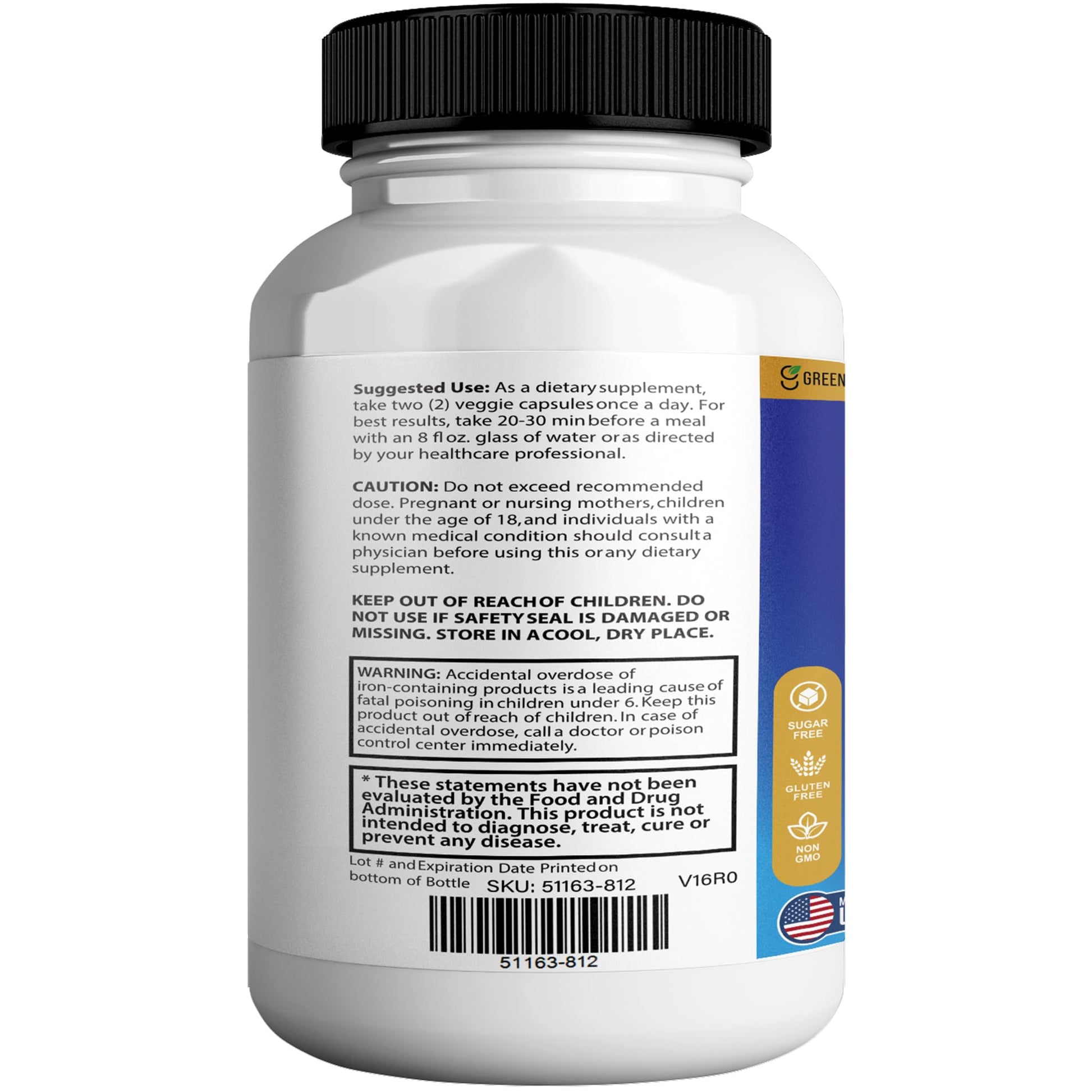 Memory, Mood & Brain Max Extra Strength Supplement with Herbal Ingredients, 60 Capsules, DHA, Vitamins, Bacopa, Green Tea (1) GREENVIFY uk supplements