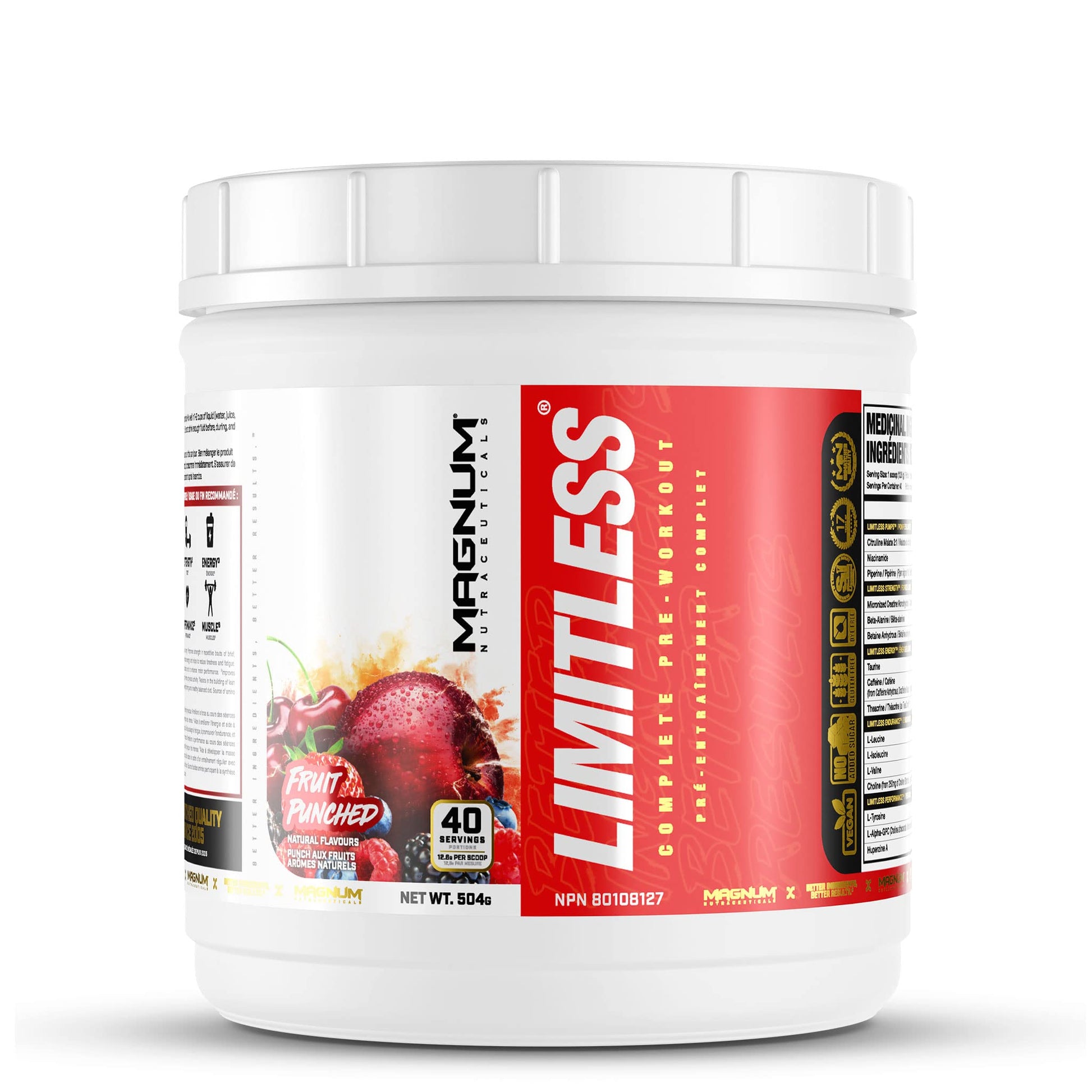 LIMITLESS Magnum 504g - Muscle Workout Powder, Sport Pre Workout for Men and Women LIMITLESS uk supplements