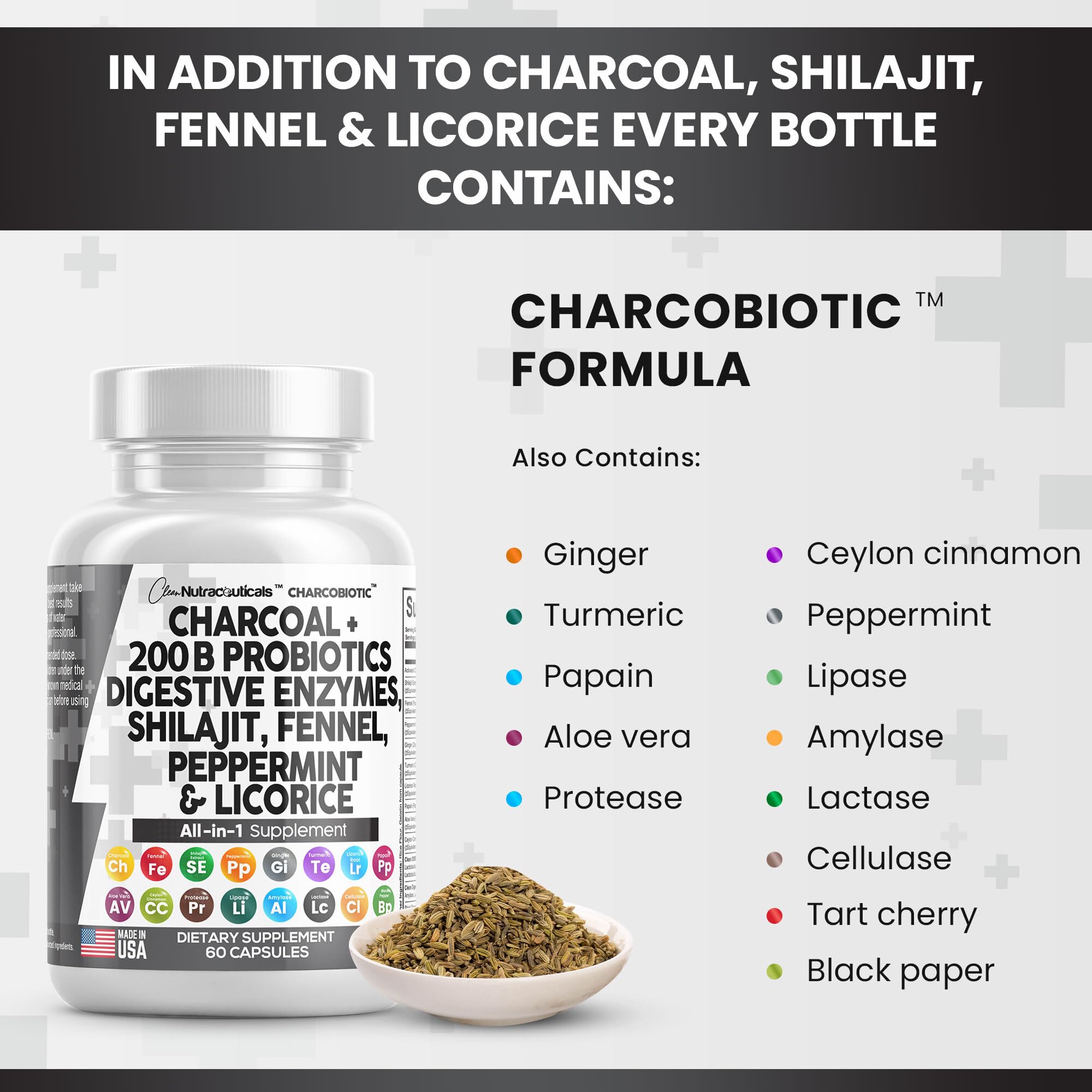 Clean Nutra Activated Charcoal Capsules 1000mg Shilajit 5000mg Pills Clean Nutraceuticals uk supplements