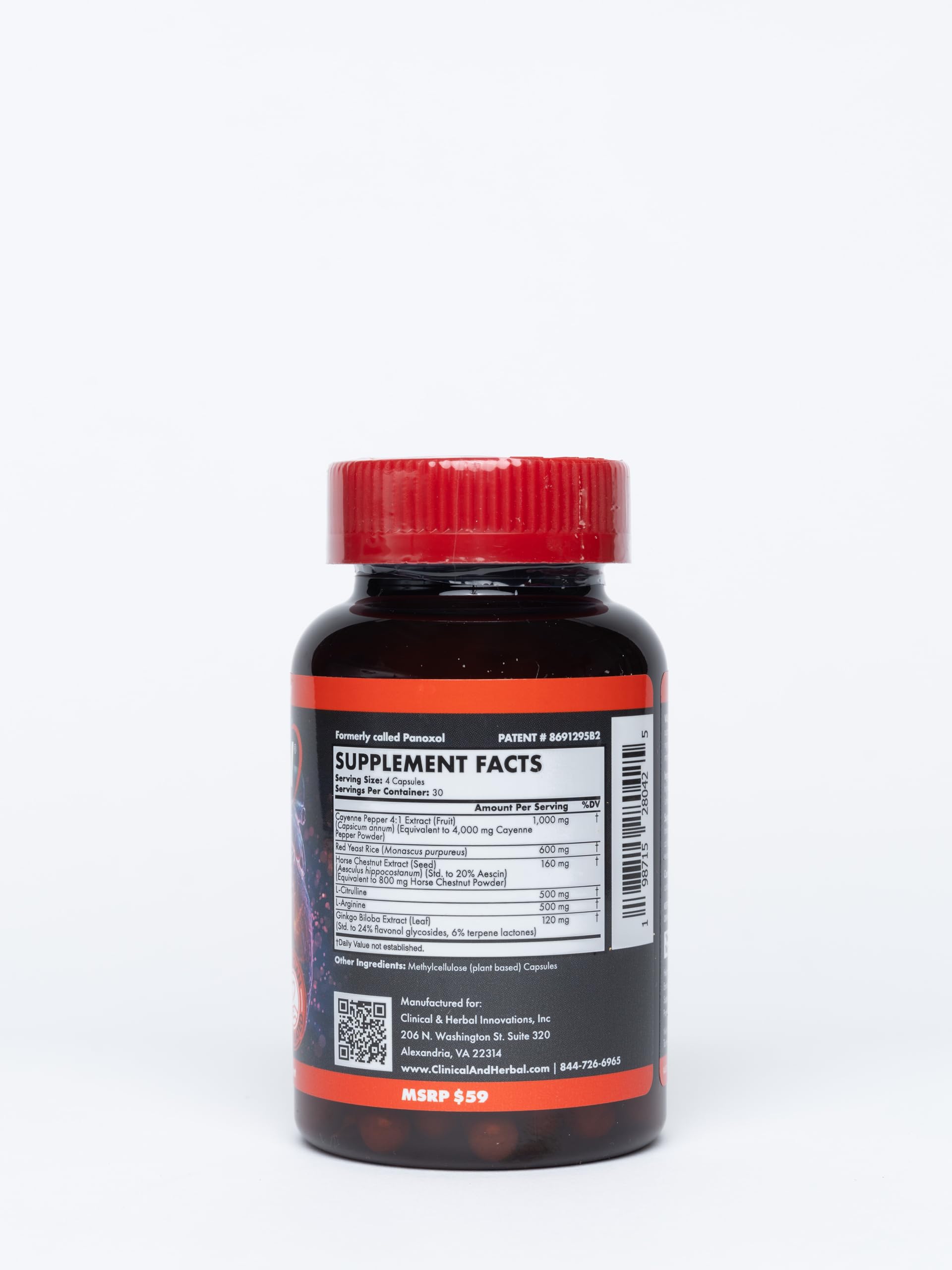 Vasonoxol U.S. Patented Nitric Oxide Supplement for Blood Pressure Support 2880mg - Physician Formulated Vascular Health Formula with L-Arginine & L-Citrulline - Vegan, Non-GMO (120 Capsules) Panoxol uk supplements