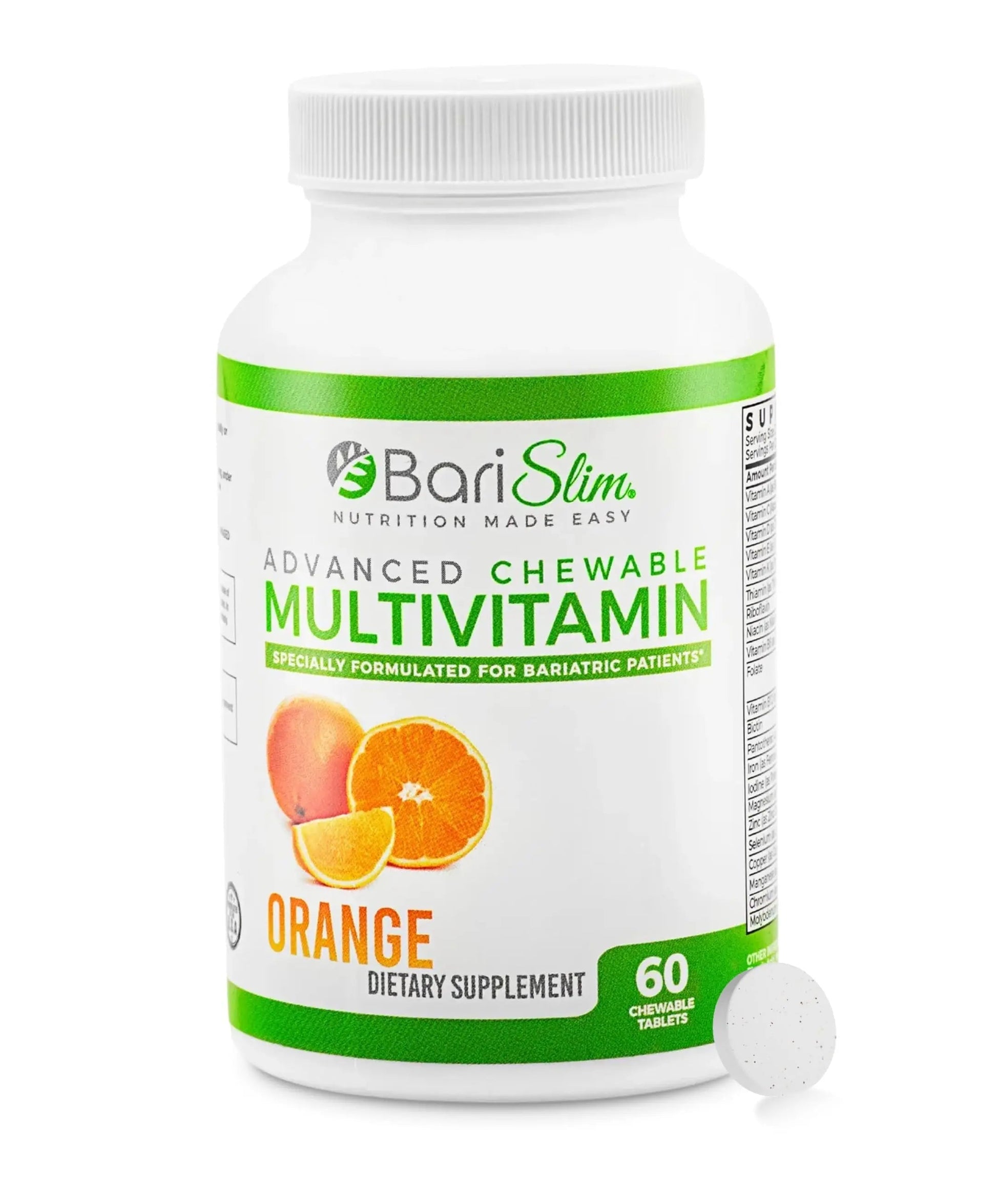 BariSlim Advanced Chewable Bariatric Multivitamin Tablets - Bariatric Vitamin and Supplement for Post Bariatric Surgery Including Gastric BariSlim uk supplements