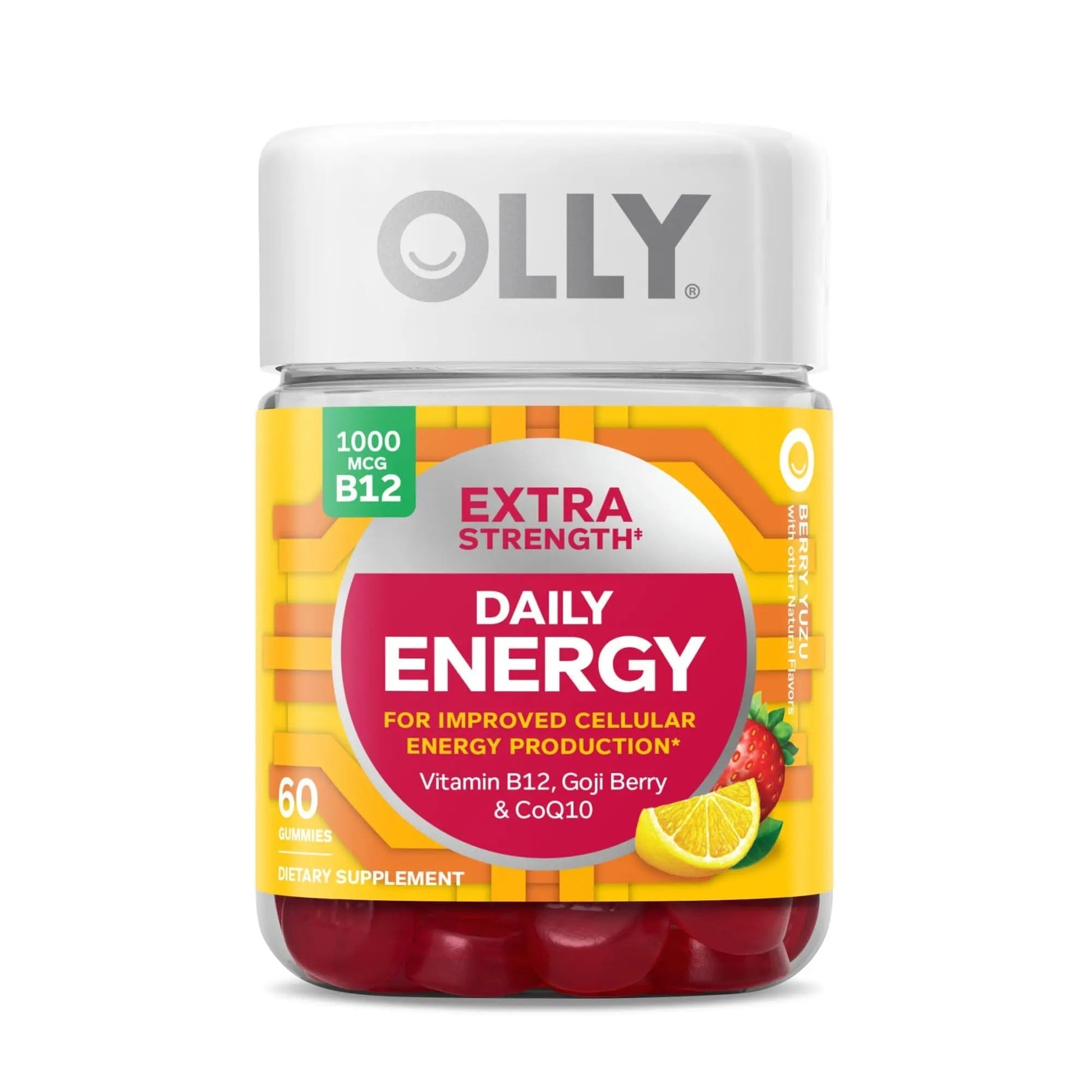 OLLY Men's Multivitamin Gummy, Overall Health and Immune Support, Vitamins A, C, D, E, B, Lycopene & Extra Strength Daily Energy Gummy OLLY uk supplements