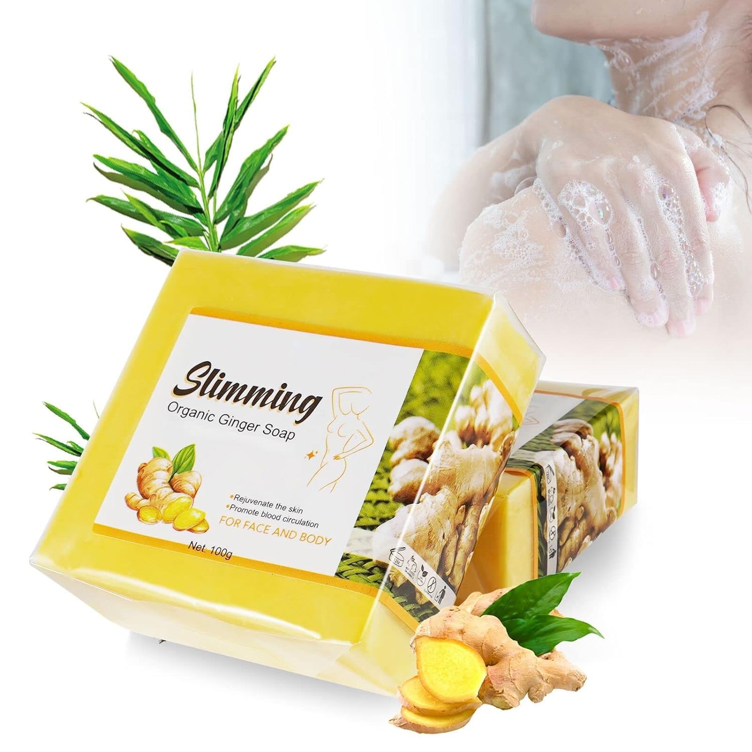 Organic Ginger Soap, Moisturizing Bath Soap, Slimming Ginger Soap, Deep Clean Effectively Moulis uk supplements