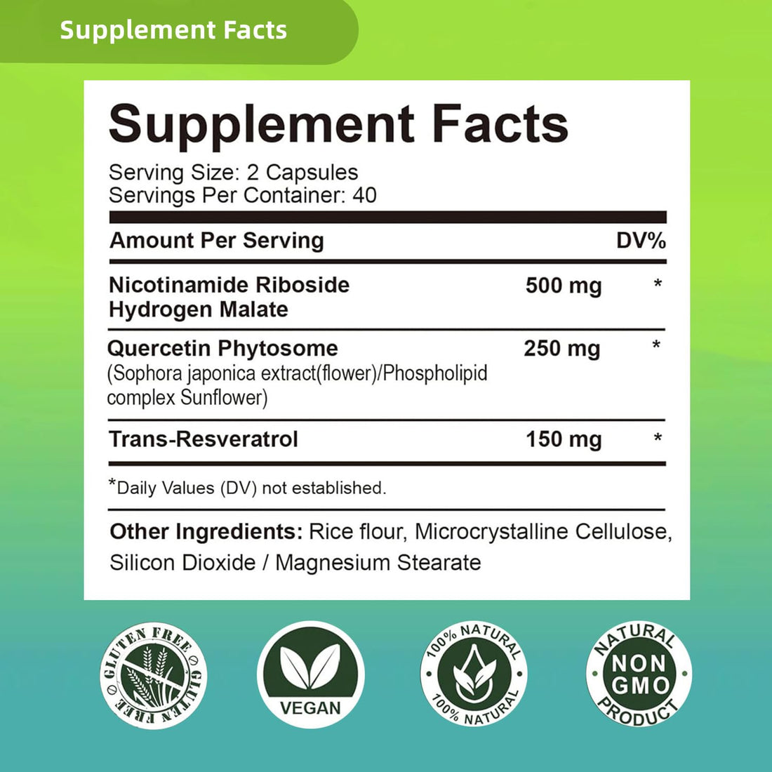 Renyqatt NAD+ Supplement - Liposomal Nicotinamide Riboside - Supplement for Anti-Aging, Energy, Focus - 80 Capsules（1B） Renyqatt uk supplements