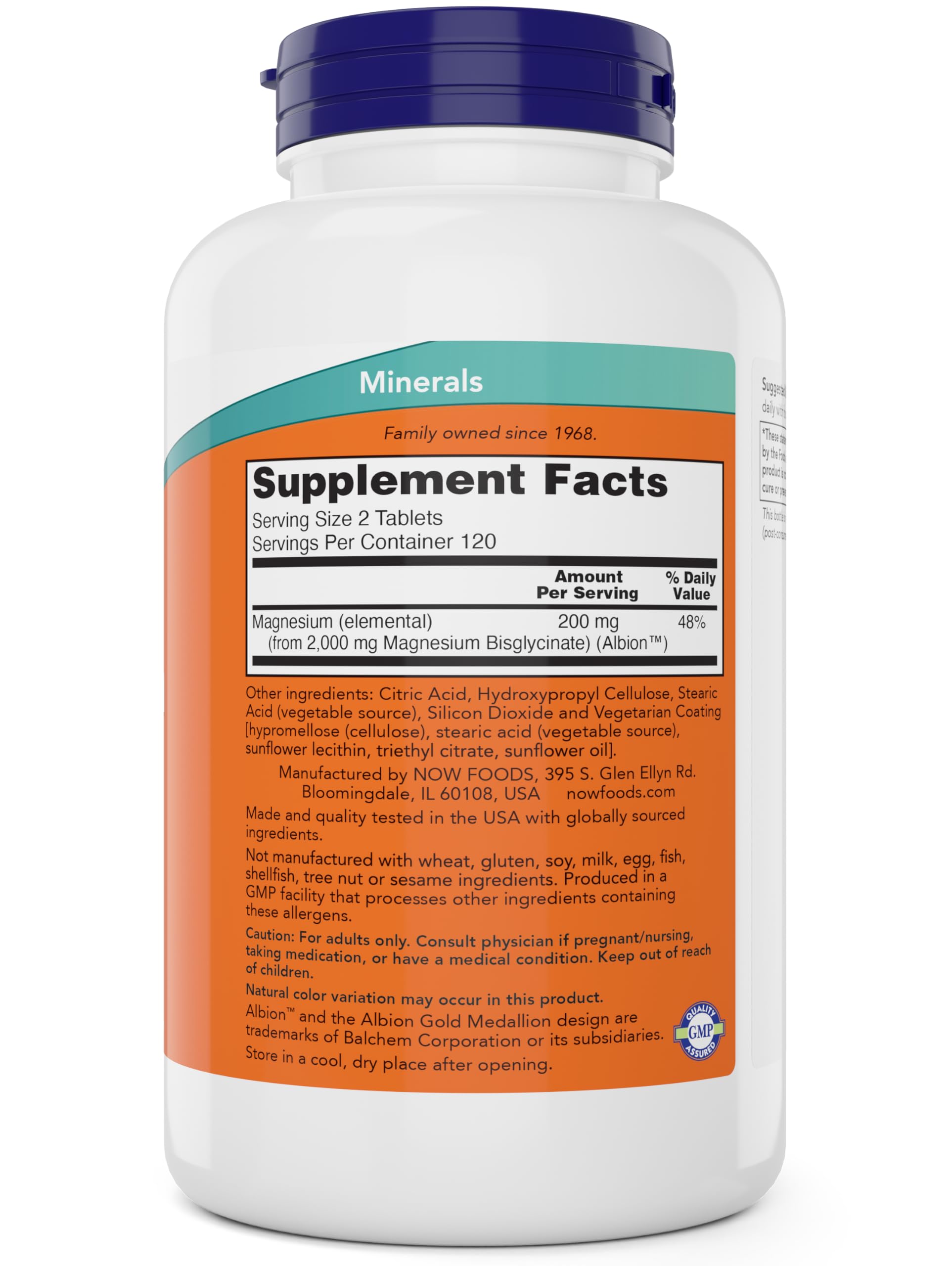 Now Foods Magnesium Glycinate, 240 Tablets - Supports Healthy Muscle and Nerve Functions - Non-GMO NOW Foods uk supplements