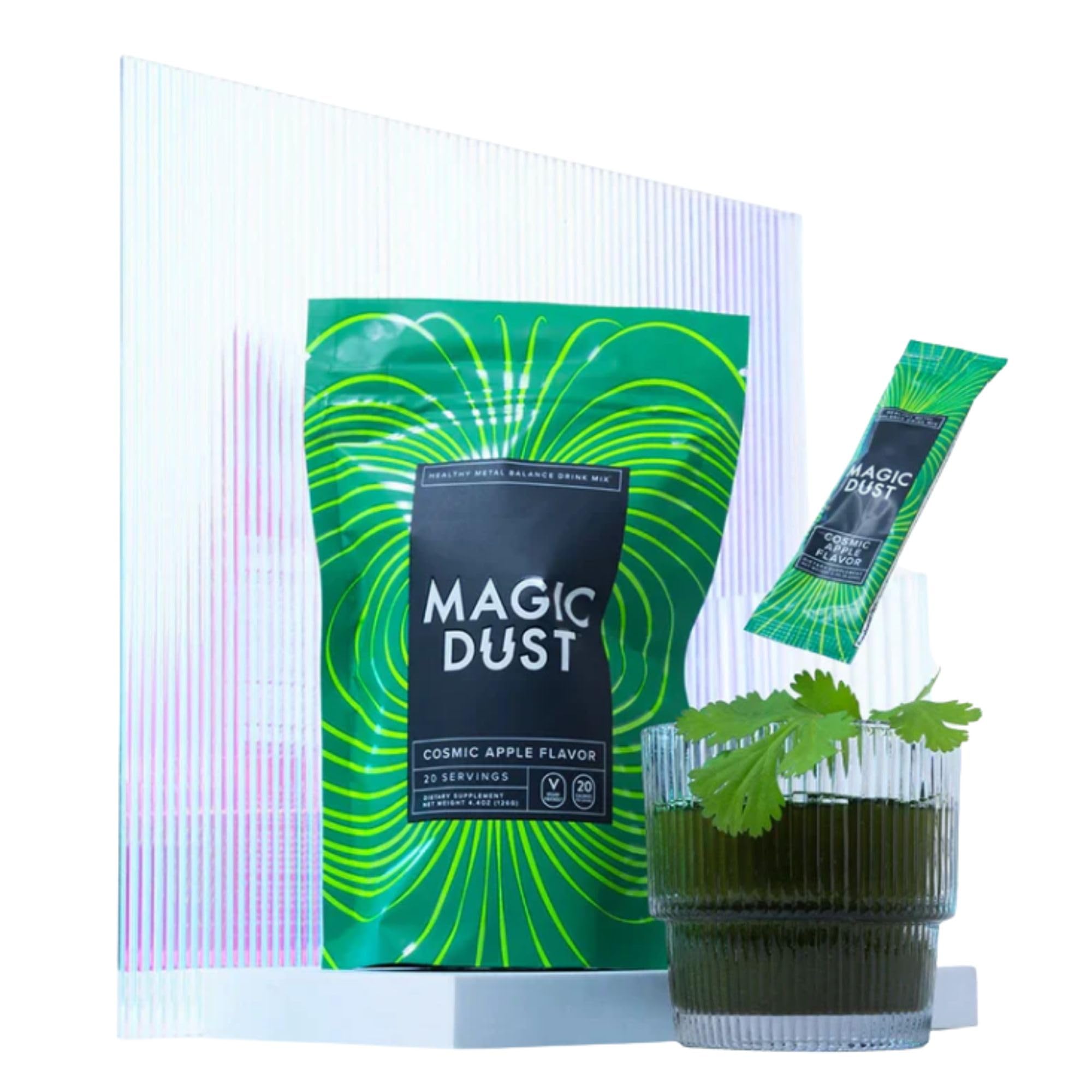 InnoSupps Magic Dust Super Greens Powder Drink Mix Packets with Chlorella Powder - Gut Health, Immune Support, & Energy Support - Vitamins & Mineral Supplement for Health, Cosmic Apple (20 Servings) InnoSupps uk supplements
