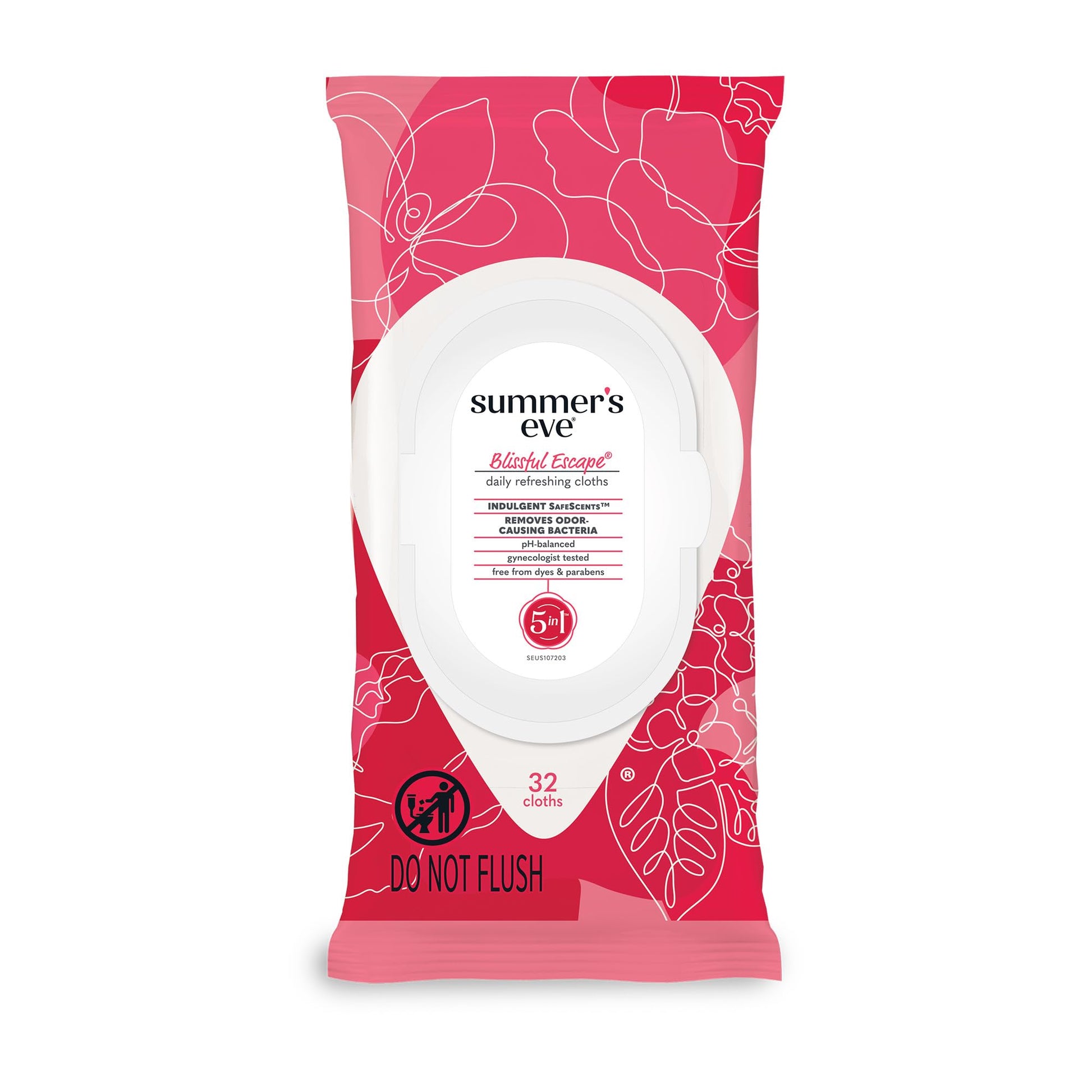 Summer's Eve Blissful Escape Daily Refreshing Feminine Wipes, Removes Odor, pH balanced, 32 Count Summer's Eve uk supplements