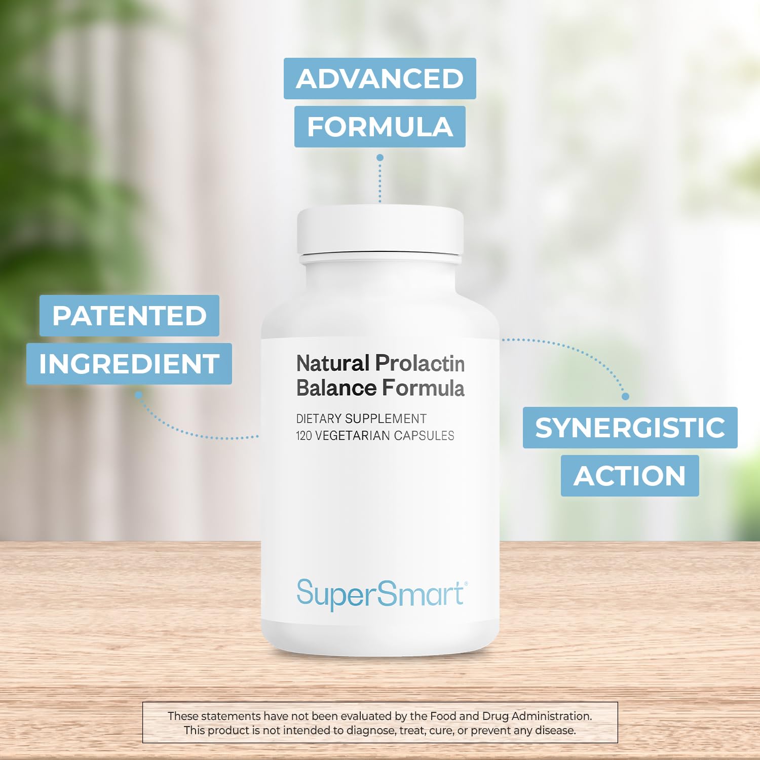 Supersmart - Natural Prolactin Balance Formula - with p5p Vitamin B6, Maca Root, Ashwagandha | Gluten Free - 120 Vegetarian Capsules Supersmart uk supplements