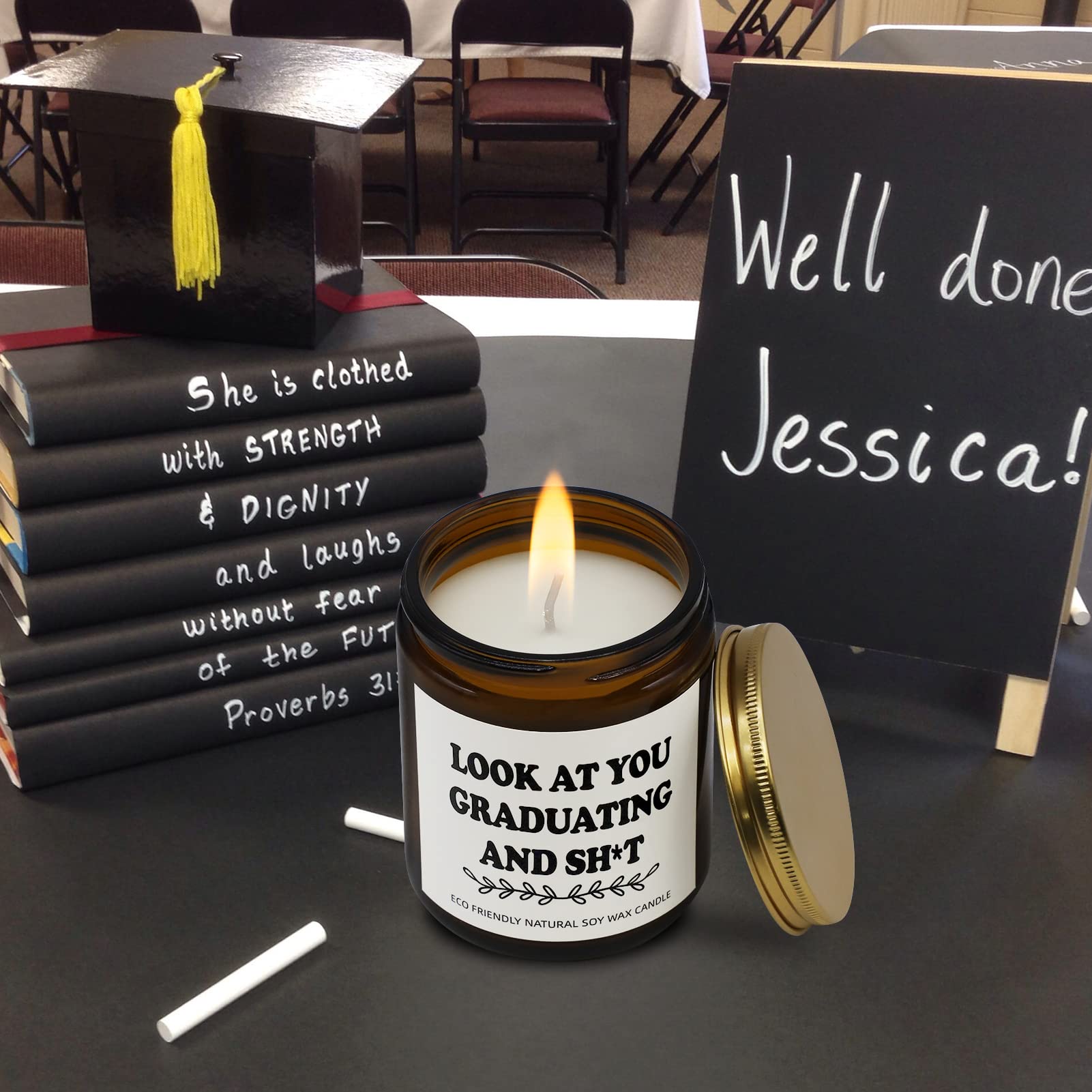 Joyseller Funny Graduation Gift for Her/Him, Look at You Graduation Candles for Party Decorations Joyseller uk supplements