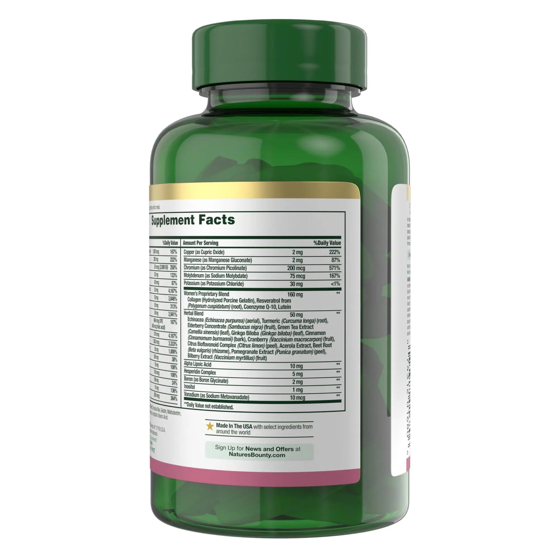 Nature's Bounty High Potency Women’s Complete Multivitamin, Daily Vitamin with Vitamin C, Supports Heart Health & Immune Function Nature's Bounty uk supplements