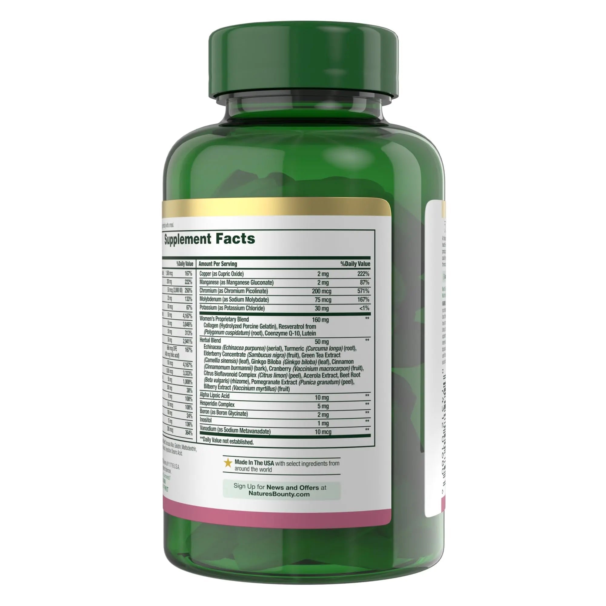 Nature's Bounty High Potency Women’s Complete Multivitamin, Daily Vitamin with Vitamin C, Supports Heart Health & Immune Function Nature's Bounty uk supplements
