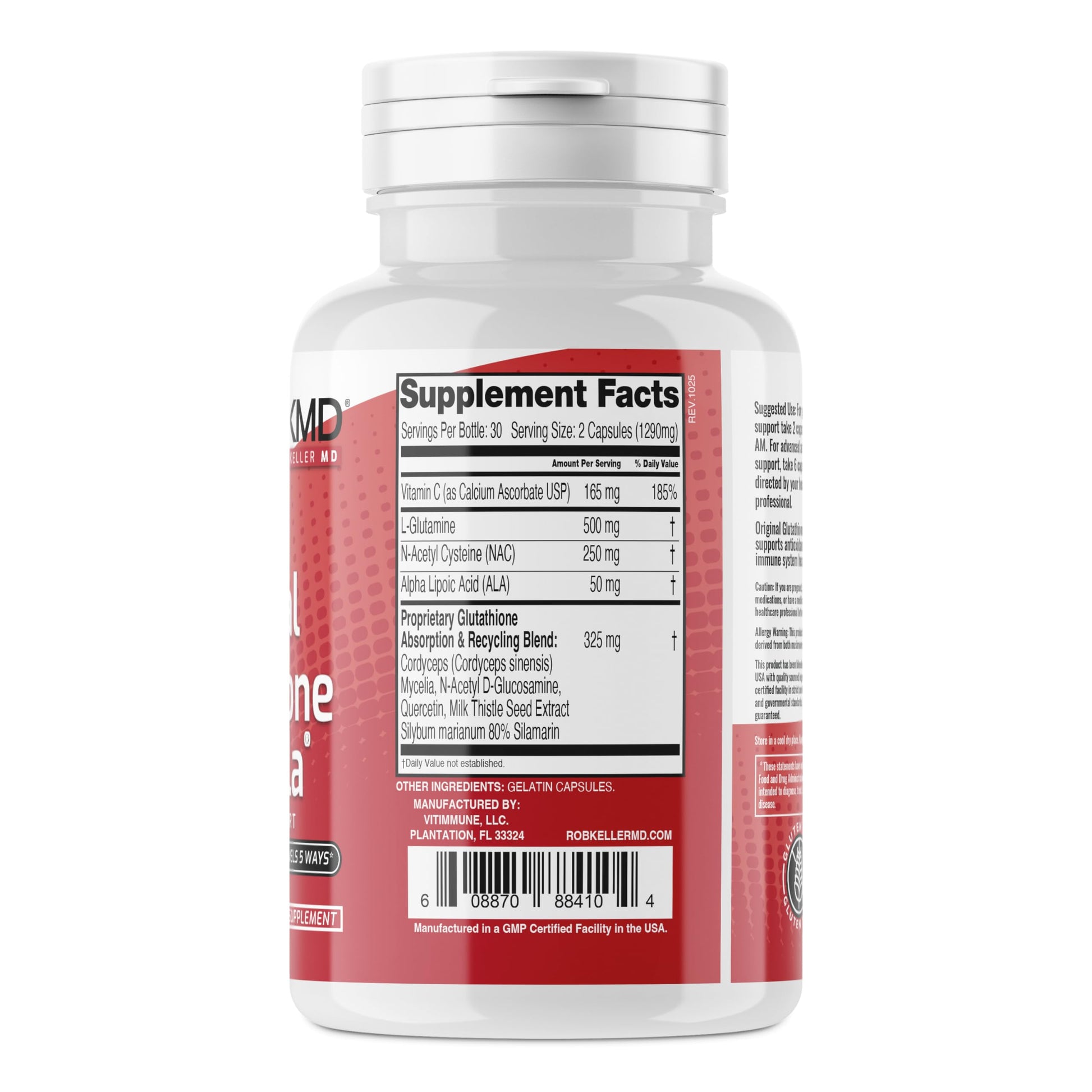 Original Glutathione Formula Essential Support, RobKellerMD, Advanced Antioxidant Formula, Helps Body Produce Glutathione Naturally for Detox, Immune Health, Mental Clarity, & Daily Wellness, 60 caps Rob Keller MD uk supplements