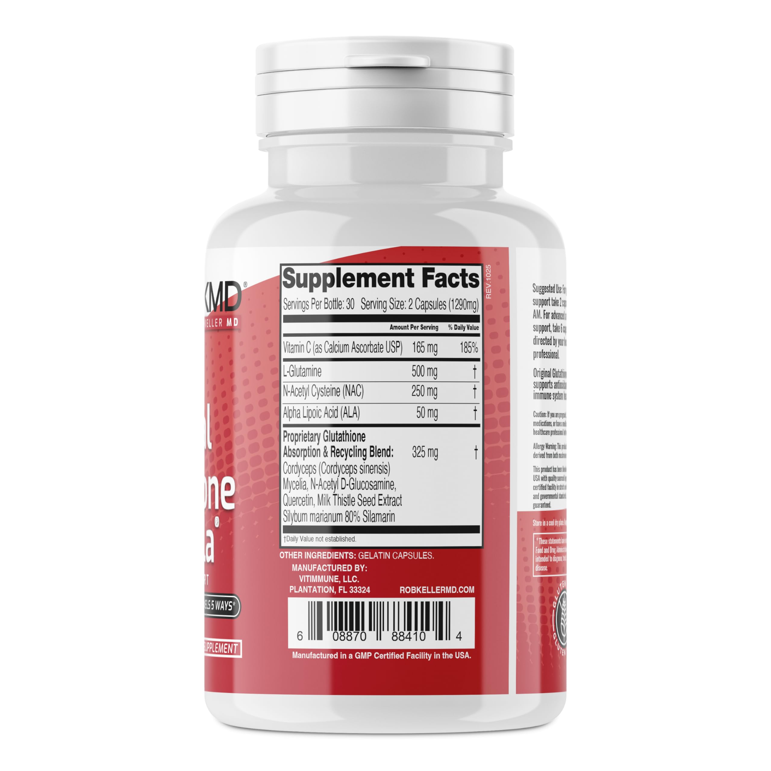 Original Glutathione Formula Essential Support, RobKellerMD, Advanced Antioxidant Formula, Helps Body Produce Glutathione Naturally for Detox, Immune Health, Mental Clarity, & Daily Wellness, 60 caps Rob Keller MD uk supplements