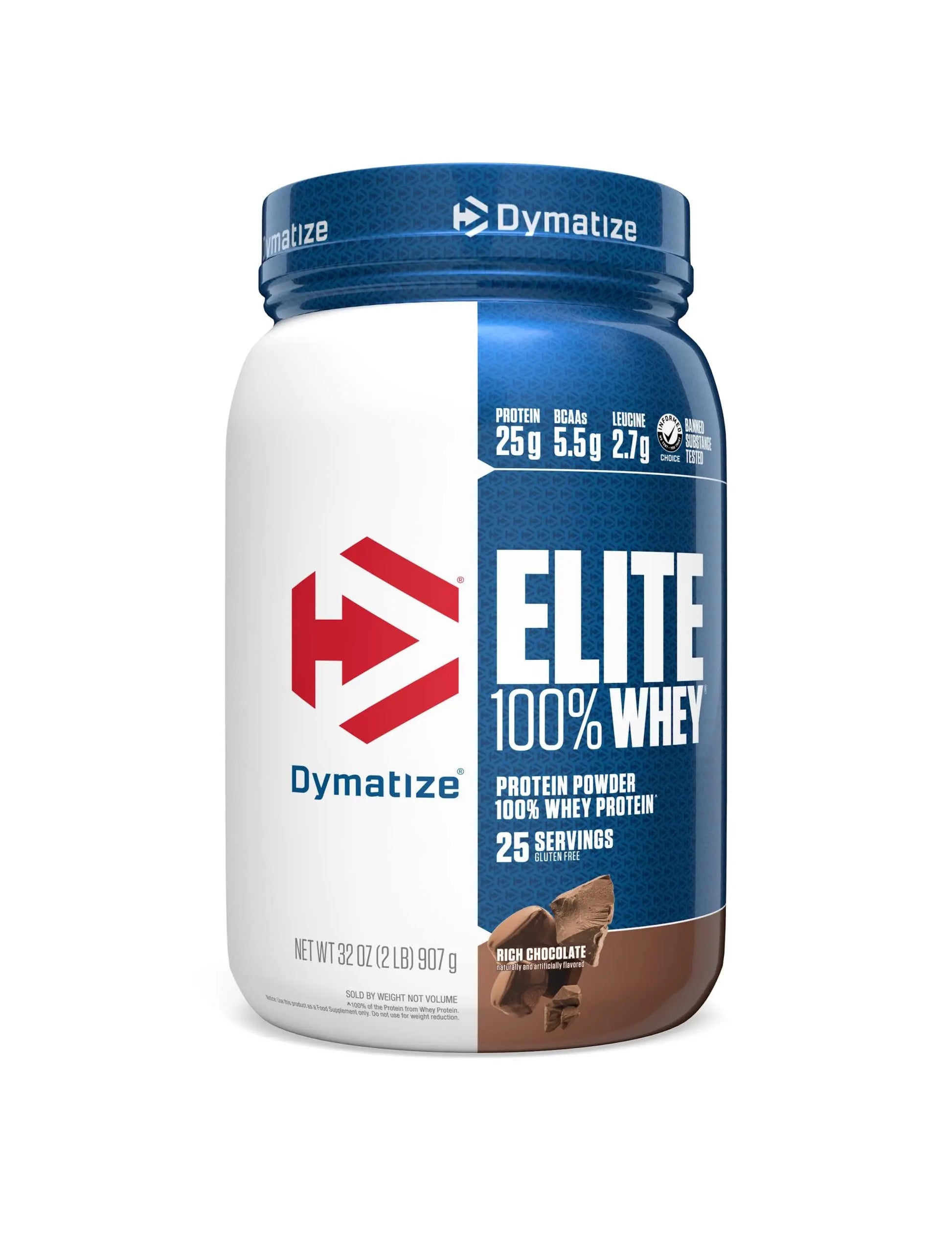 Dymatize Elite 100% Whey Protein Powder, Chocolate, 25g of Protein, 5.5g BCAAs, Less Than 140 Cal., Gluten Free, 3g Carb, 2g Sugar, 3g Fat (25 Servings) Dymatize uk supplements