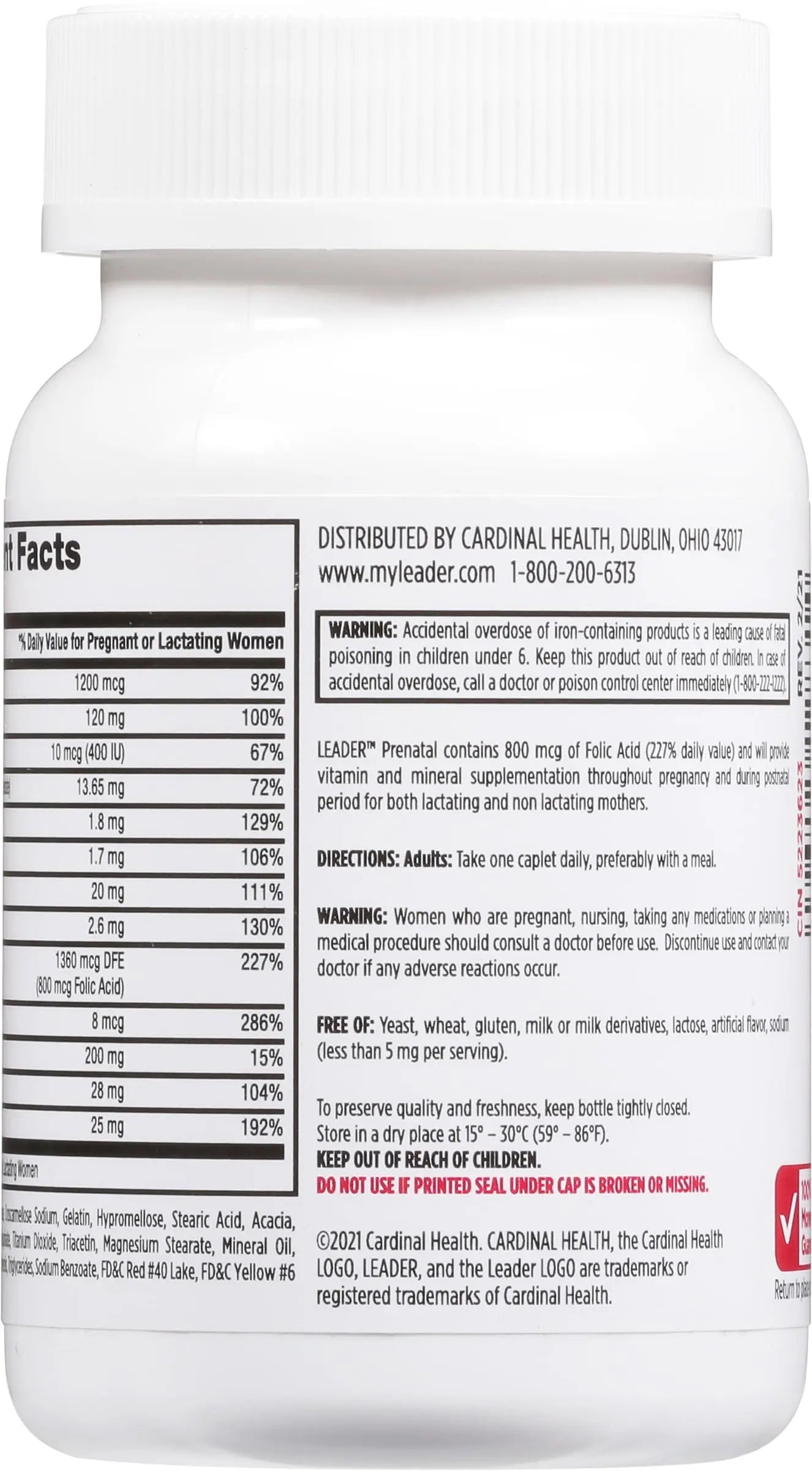 Leader Prenatal Multivitamin with 800mcg Folic Acid & Essential Nutrients for Healthy Pregnancy & Fetal Development, High Potency Vitamin Leader uk supplements