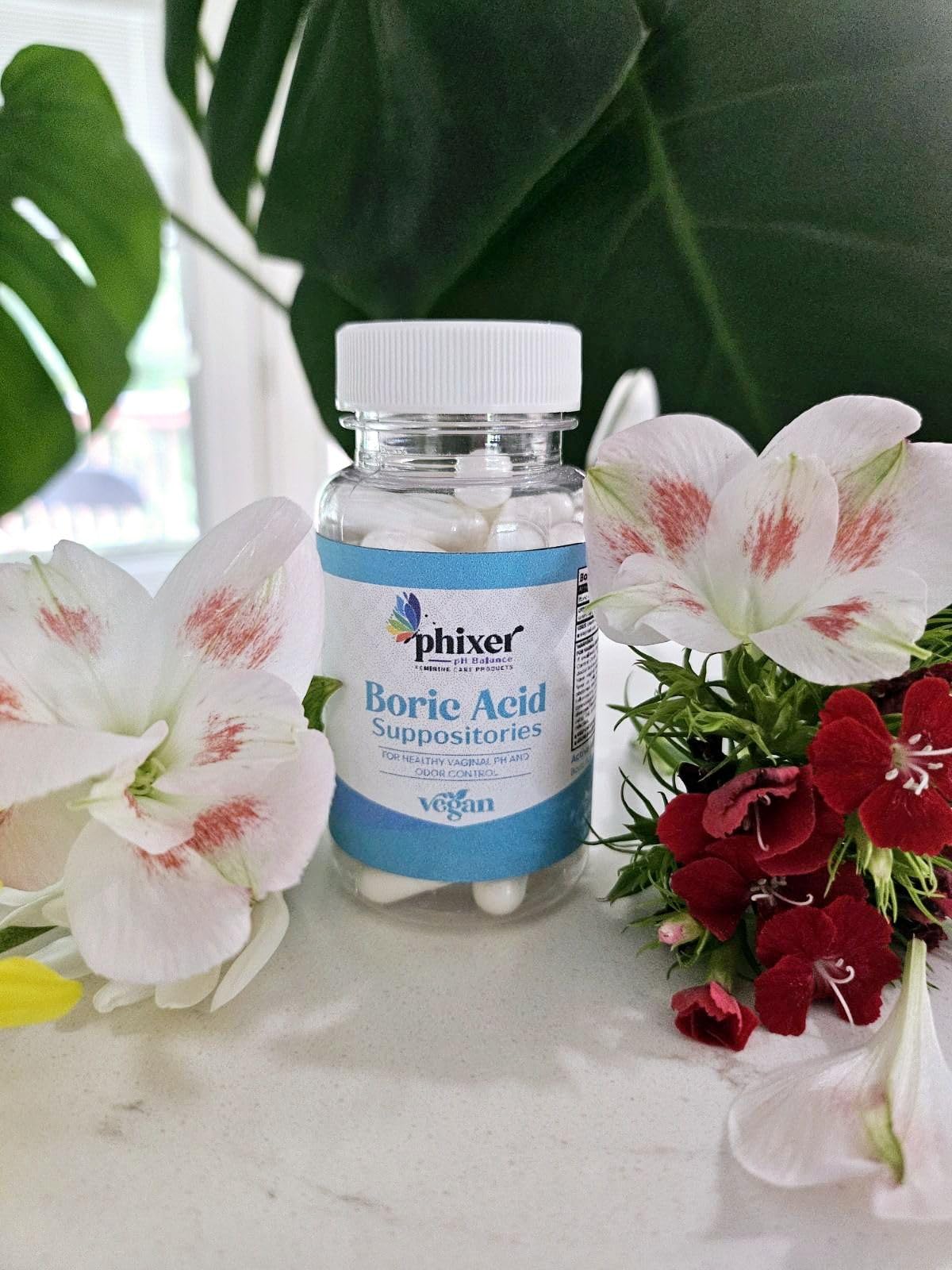 Phixer pH Balance - Vaginal Boric Acid Suppositories for Women - 20 Suppositories 600MG Each for Chronic Yeast Infections and Vaginal Odor - Vaginal Use Only - Made in USA Phixer pH Balance uk supplements