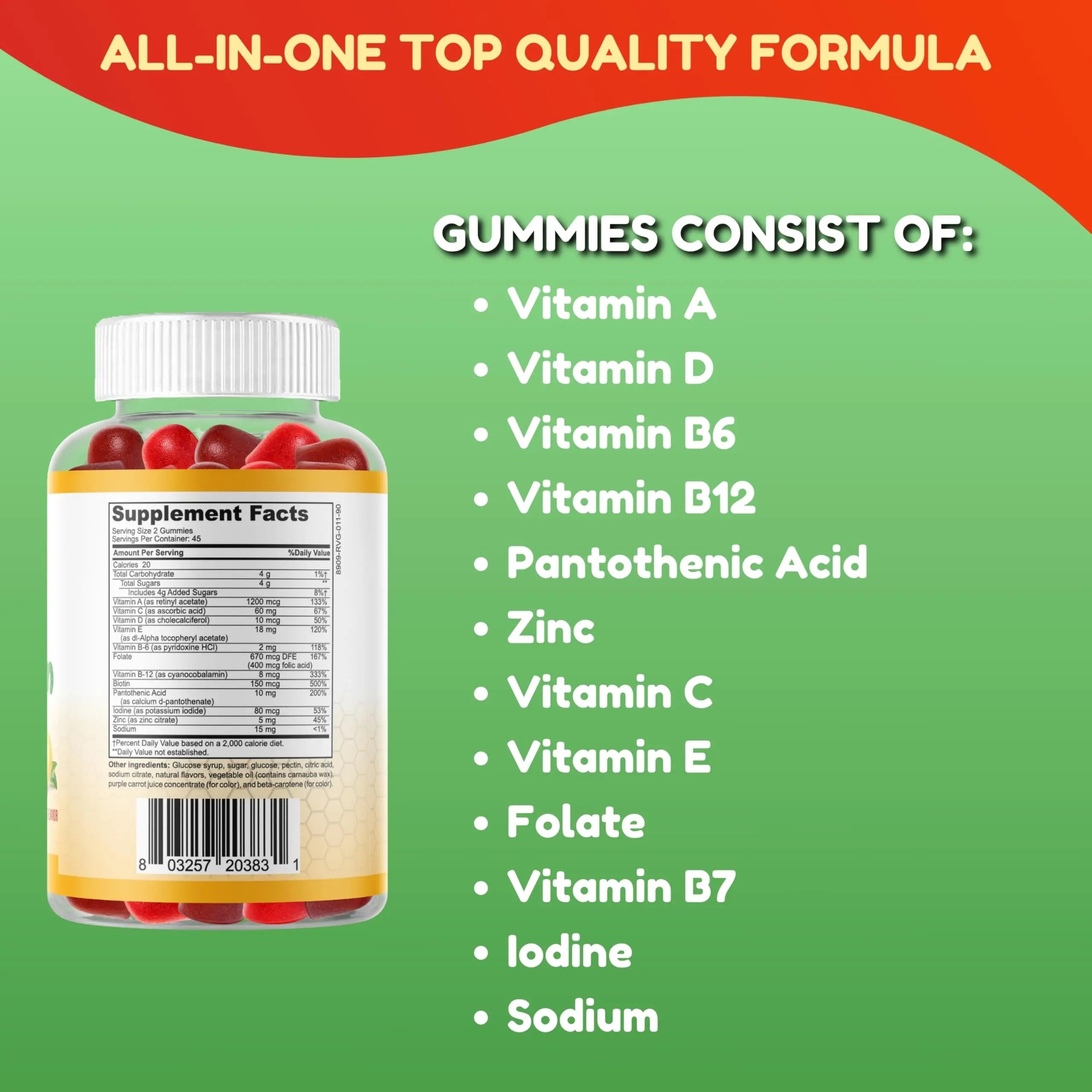 Halal Multivitamin Gummies for Women & Men | Immune & Overall Wellness | 90 Delicious Gummy Vitamins (45-Day Supply) SHIFAA NUTRITION uk supplements