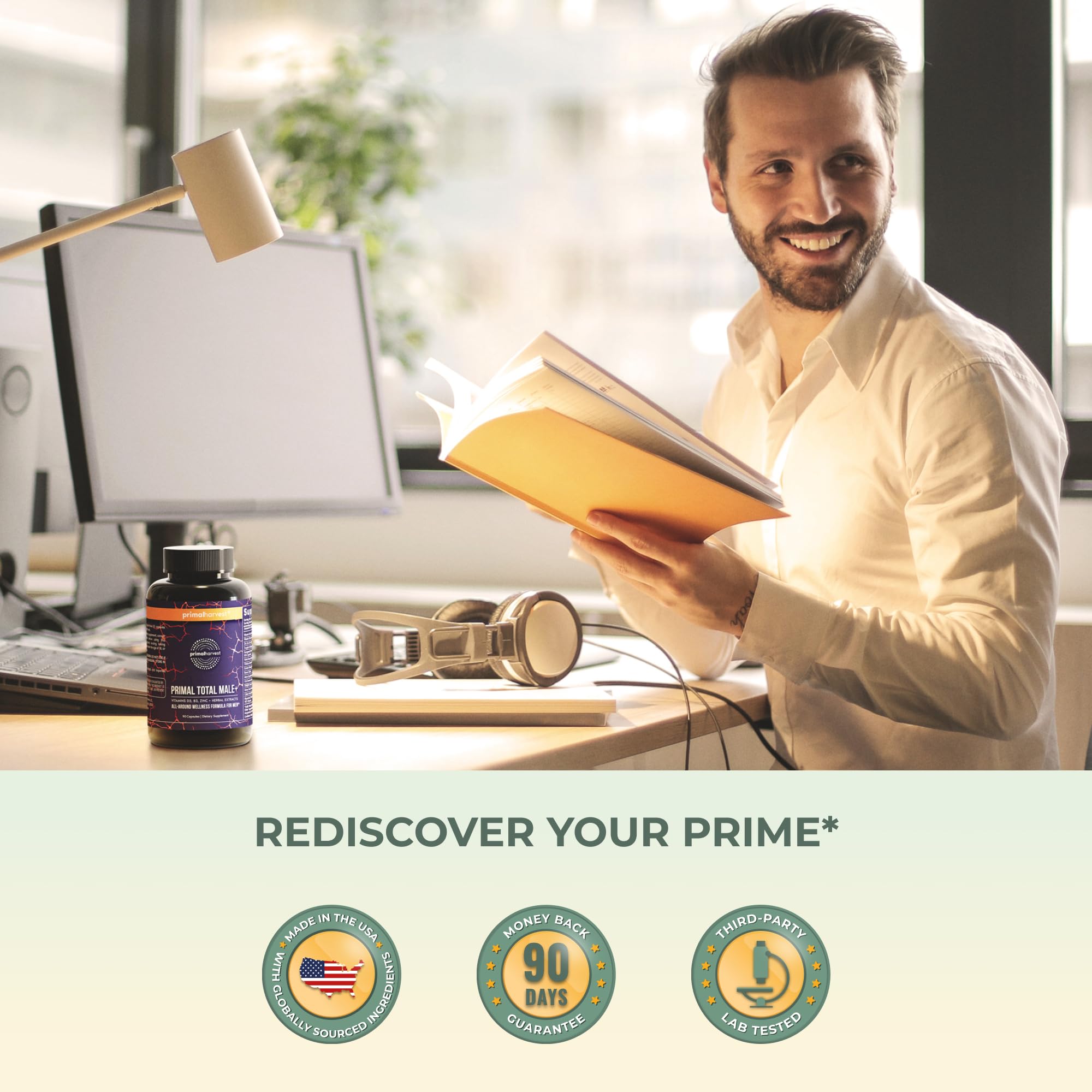 Primal Harvest Primal Total Male Natural Tribulus Terrestris, Fenugreek, Korean Ginseng Primal Harvest uk supplements