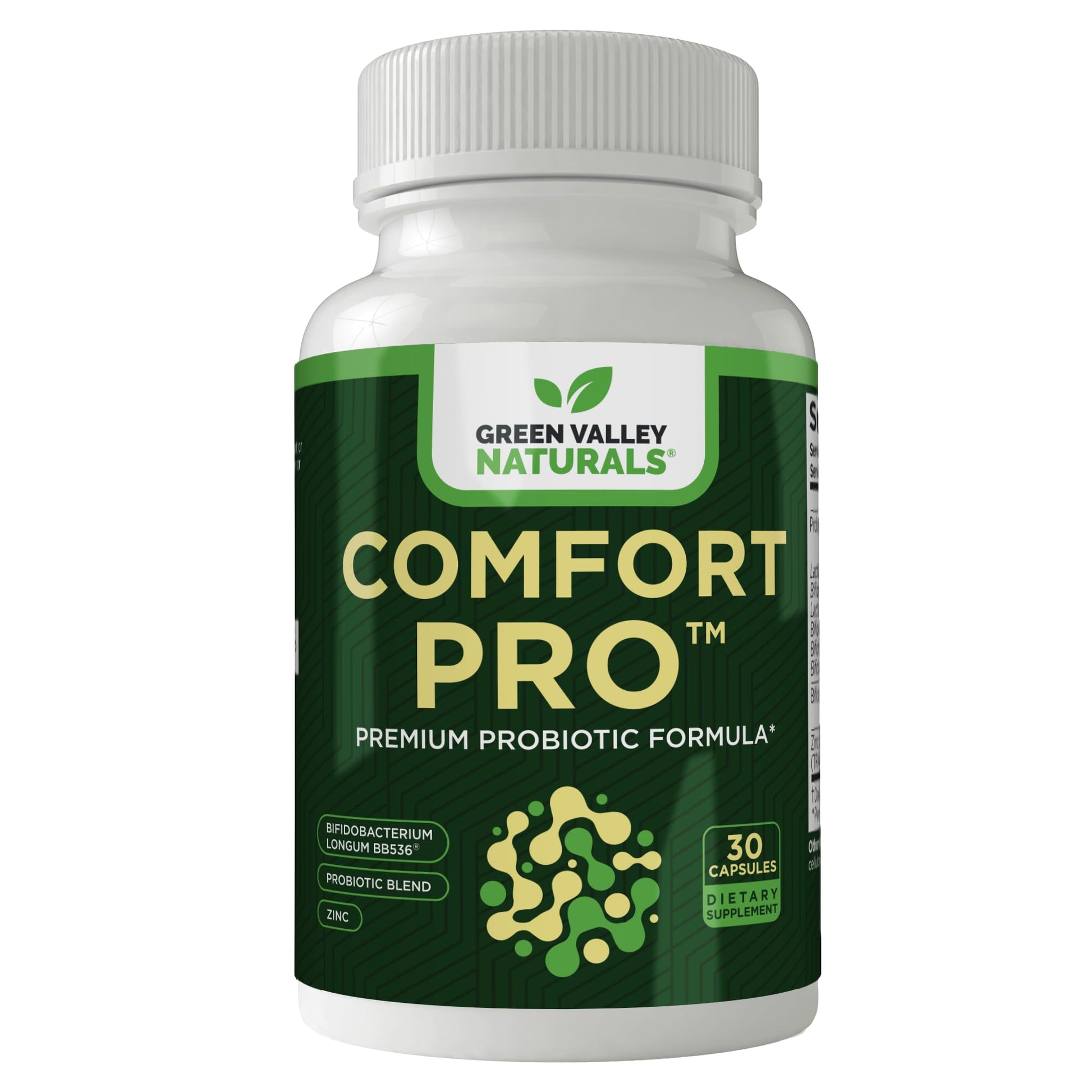 ComfortPro™ Daily Probiotics for Digestive Health | Constipation Relief & Bloating Support for Women & Men | Gut Cleanse with Zinc | Helps Reduce Gas & Promotes Digestive Regularity | Valley Formula GREEN VALLEY NATURALS uk supplements