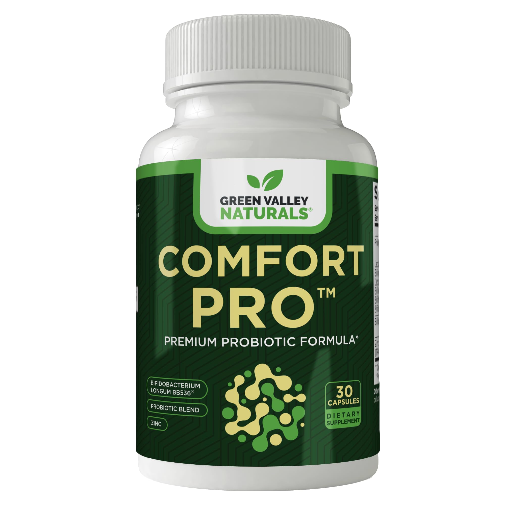ComfortPro™ Daily Probiotics for Digestive Health | Constipation Relief & Bloating Support for Women & Men | Gut Cleanse with Zinc | Helps Reduce Gas & Promotes Digestive Regularity | Valley Formula GREEN VALLEY NATURALS uk supplements