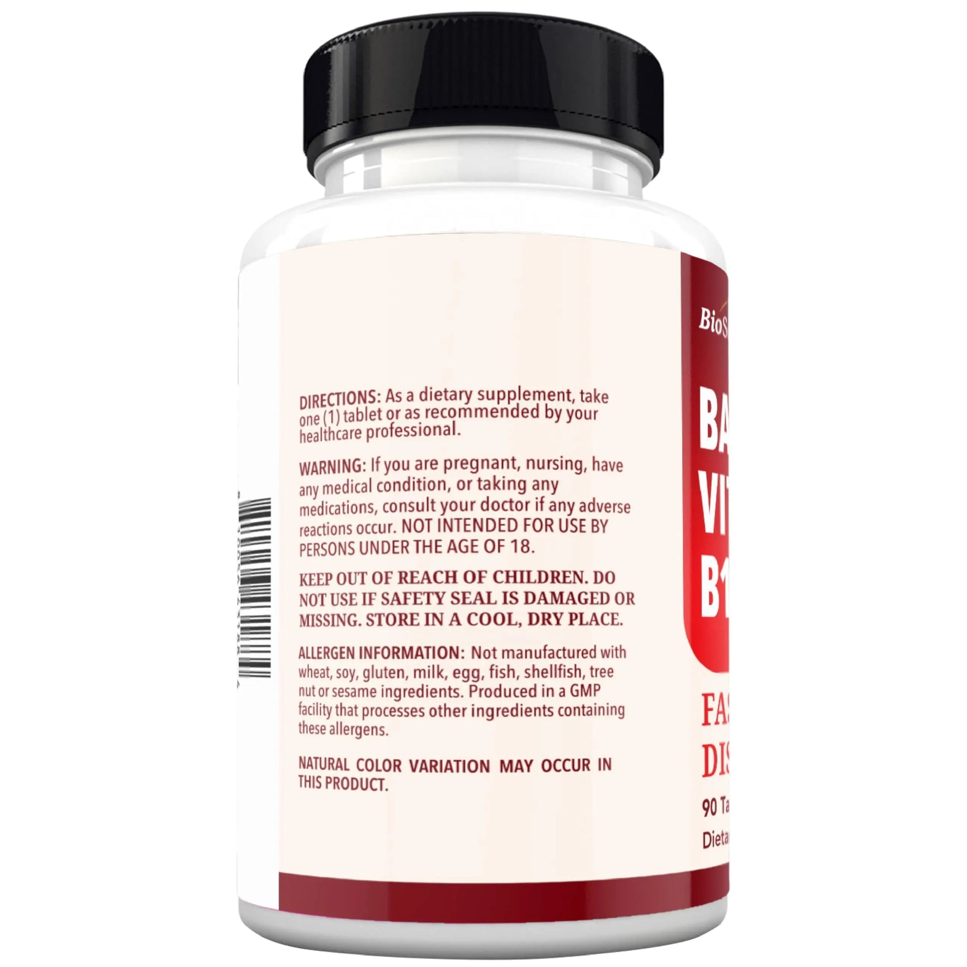 BioSchwartz Bariatric B12 Plus Dissolvable Tablets - 1000mcg Vitamin B12, Vitamin B6, Folate, Biotin - Cherry Strawberry Flavor BioSchwartz uk supplements