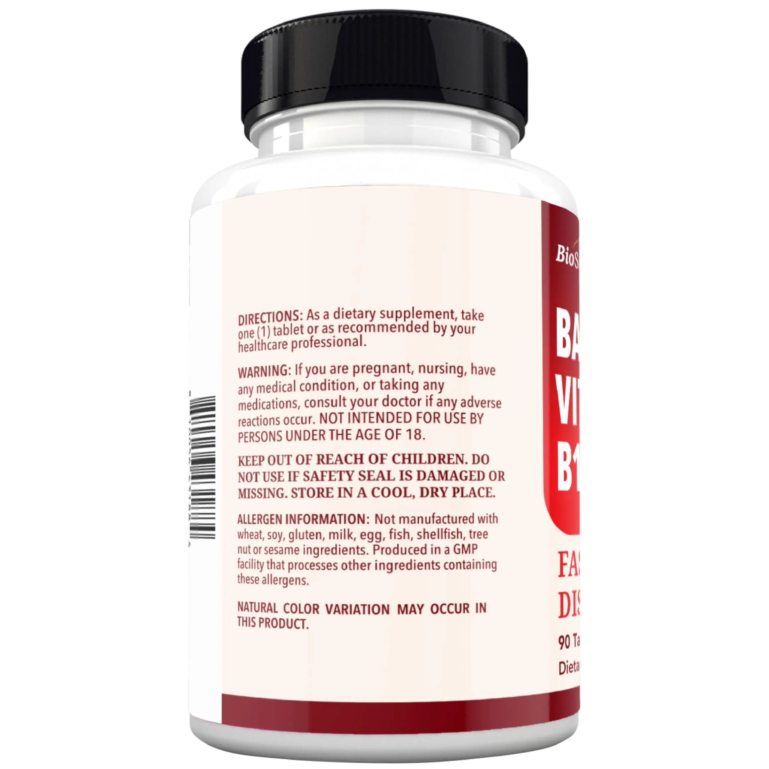 BioSchwartz Bariatric B12 Plus Dissolvable Tablets - 1000mcg Vitamin B12, Vitamin B6, Folate, Biotin - Cherry Strawberry Flavor BioSchwartz uk supplements