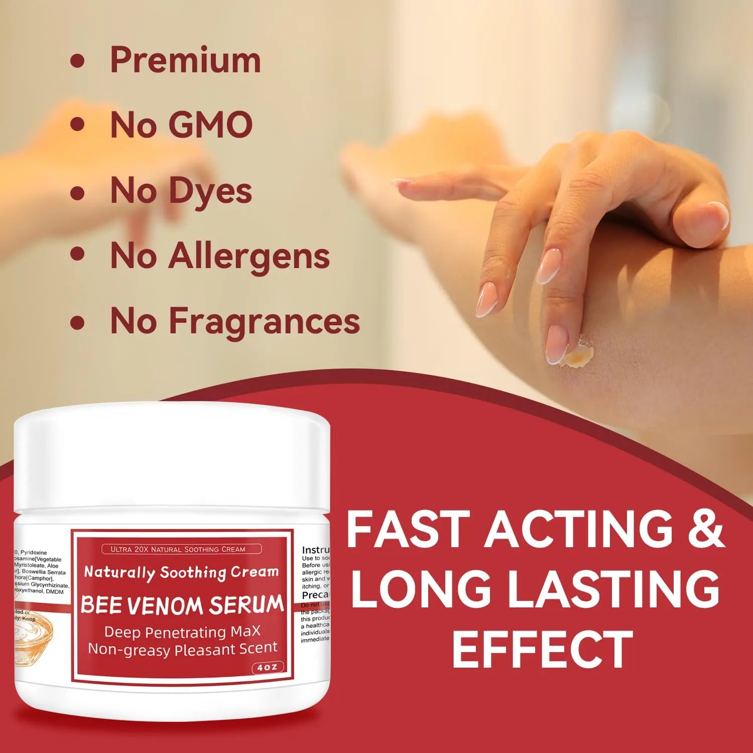AEROMAXX Bee Venom Muscle & Joint Cream, 10X Ultra Strength Care Ointment, Natural Organic Formula, for Shoulder, Back, Neck, Hands, Knuckles, Elbows, Feet, Leg, Knees, Ankle, Adults, Seniors AEROMAXX uk supplements