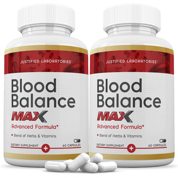 Justified Laboratories (2 Pack Blood Balance Max 1295MG Formula Supplement Pills 120 Capsules Justified Laboratories uk supplements