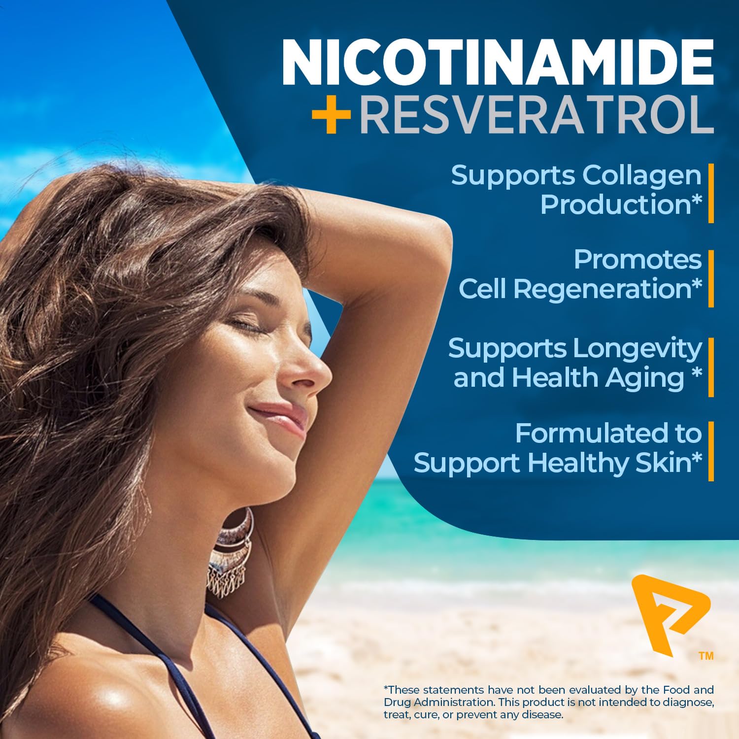 Nicotinamide 500 mg with Resveratrol 100 mg 120 Veggie Capsules - Non-GMO Vitamin B3, Supports Metabolic Health, NAD+, Skin Cell & Mitochondrial Energy Production. Made in USA for Men and Women Prime Formulas uk supplements