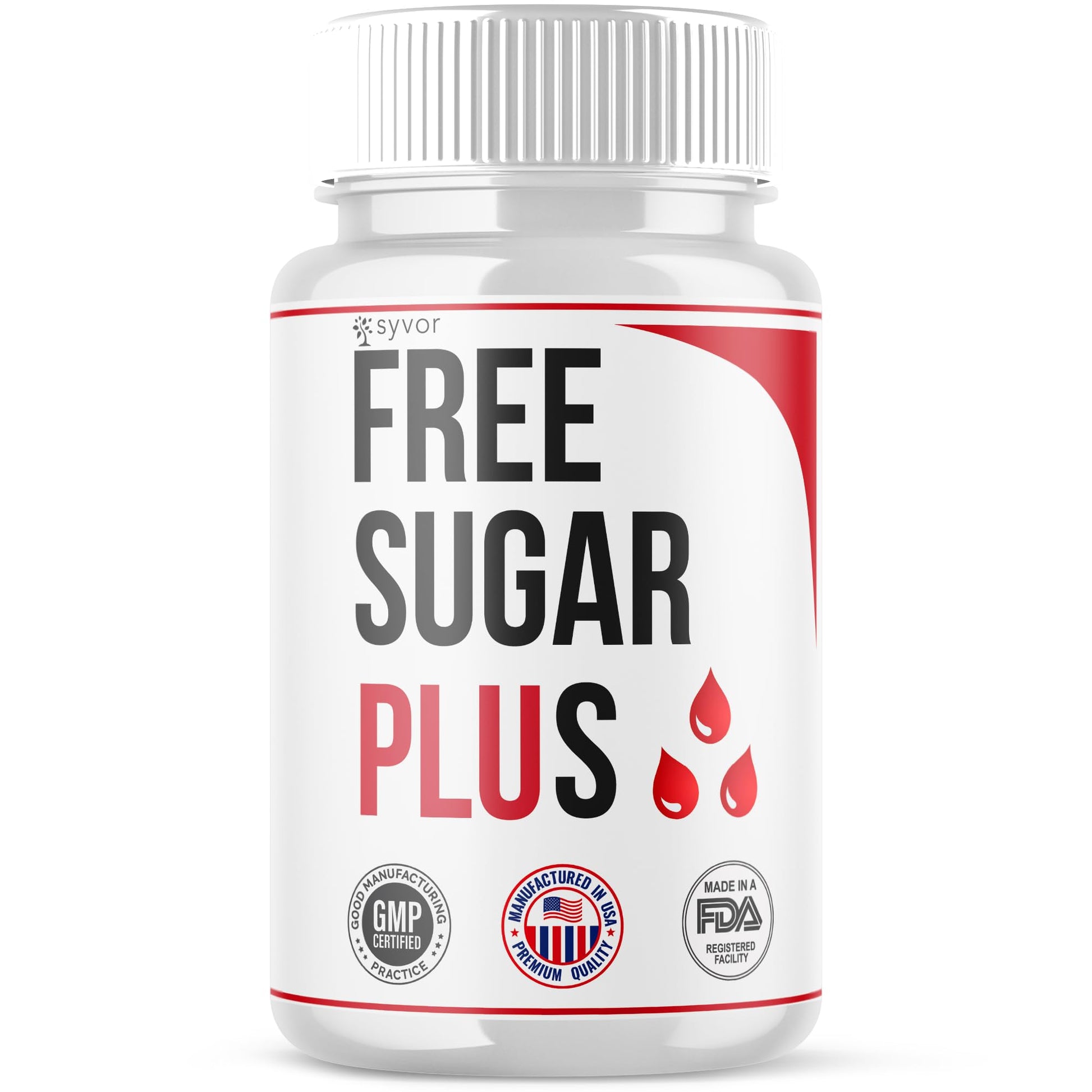 Free Sugar Plus Capsules, Official FreeSugar Plus Blood Health Support Pills With All Natural Ingredients, Free Sugar Plus Advanced Wellness Support with Premium Vitamins for Women & Men (60 Capsules) Syvor uk supplements