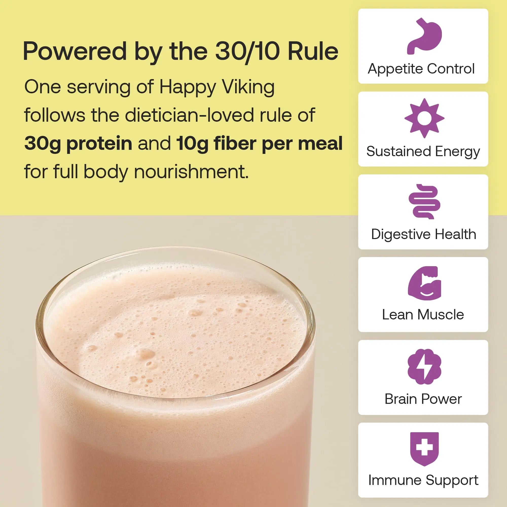 Happy Viking Plant-Based Protein Powder +100 Superfoods Vanilla Meal Replacement Shake, Created by Venus Williams, 30g Plant Protein, 10g Fiber, Vegan, Gluten-Free, Non-GMO, 15 Meals Happy Viking uk supplements