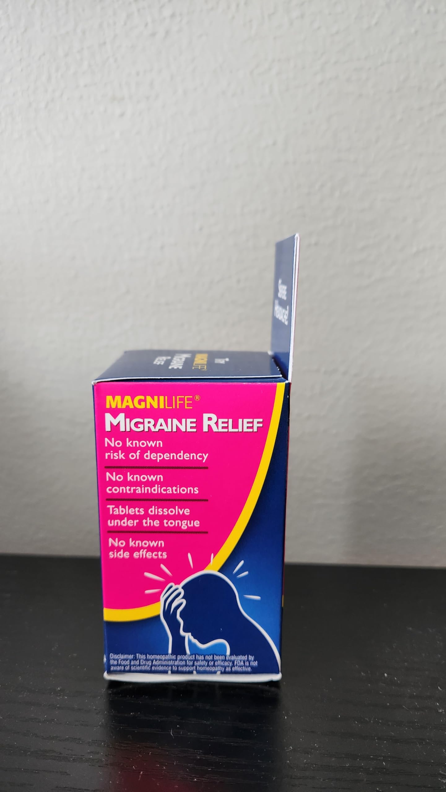 MagniLife Migraine Relief, Non-Habit Forming, 90 Homeopathic Tablets, Migraine Medicine for Light & Sound Sensitivity, Nausea, Blurred Vision & Pressure, Quick-Dissolve Headache Pain Relief MagniLife uk supplements