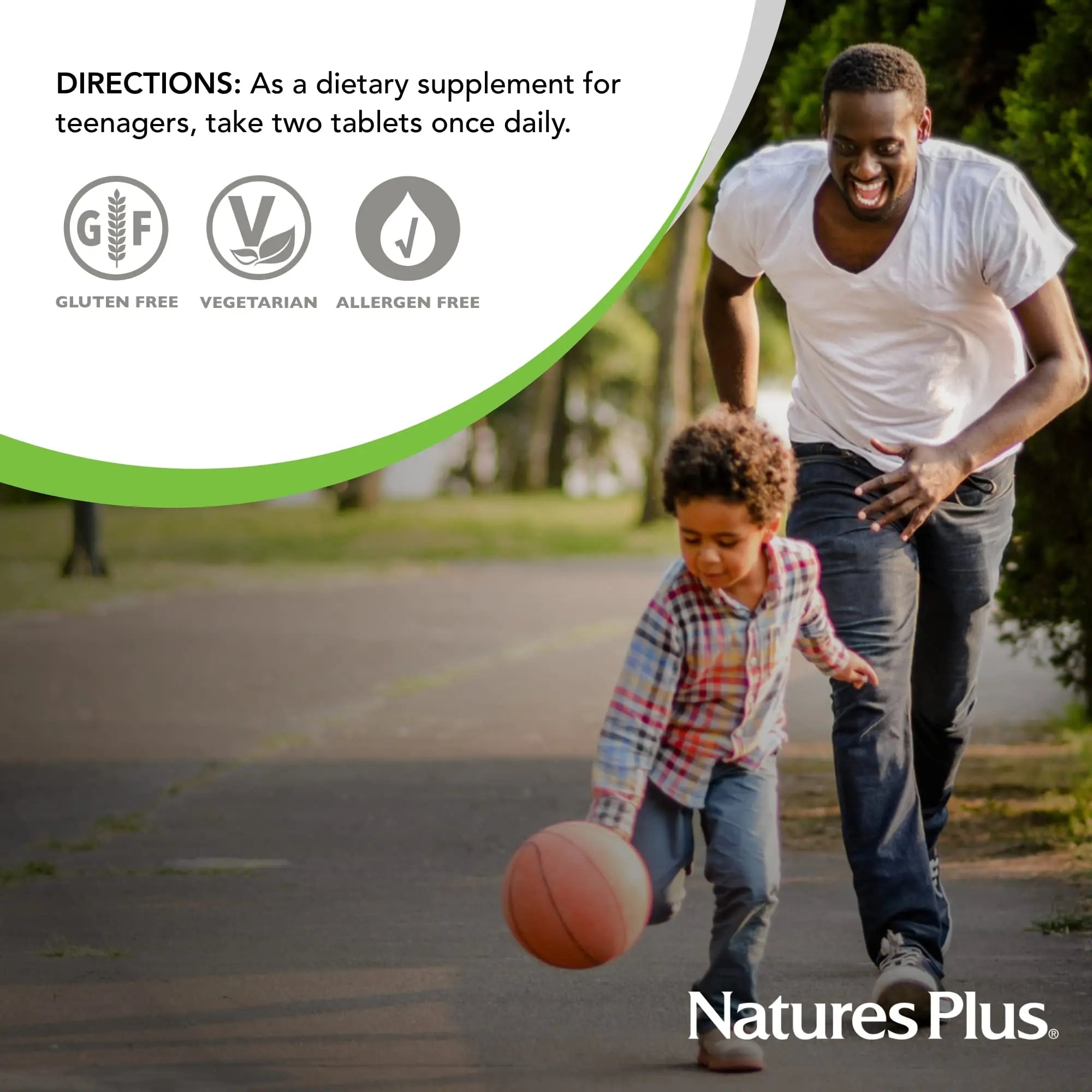 NaturesPlus Source of Life Power Teen - 180 Vegetarian Tablets - Teen Multivitamin with Minerals & Whole Foods for Mental Focus NaturesPlus uk supplements