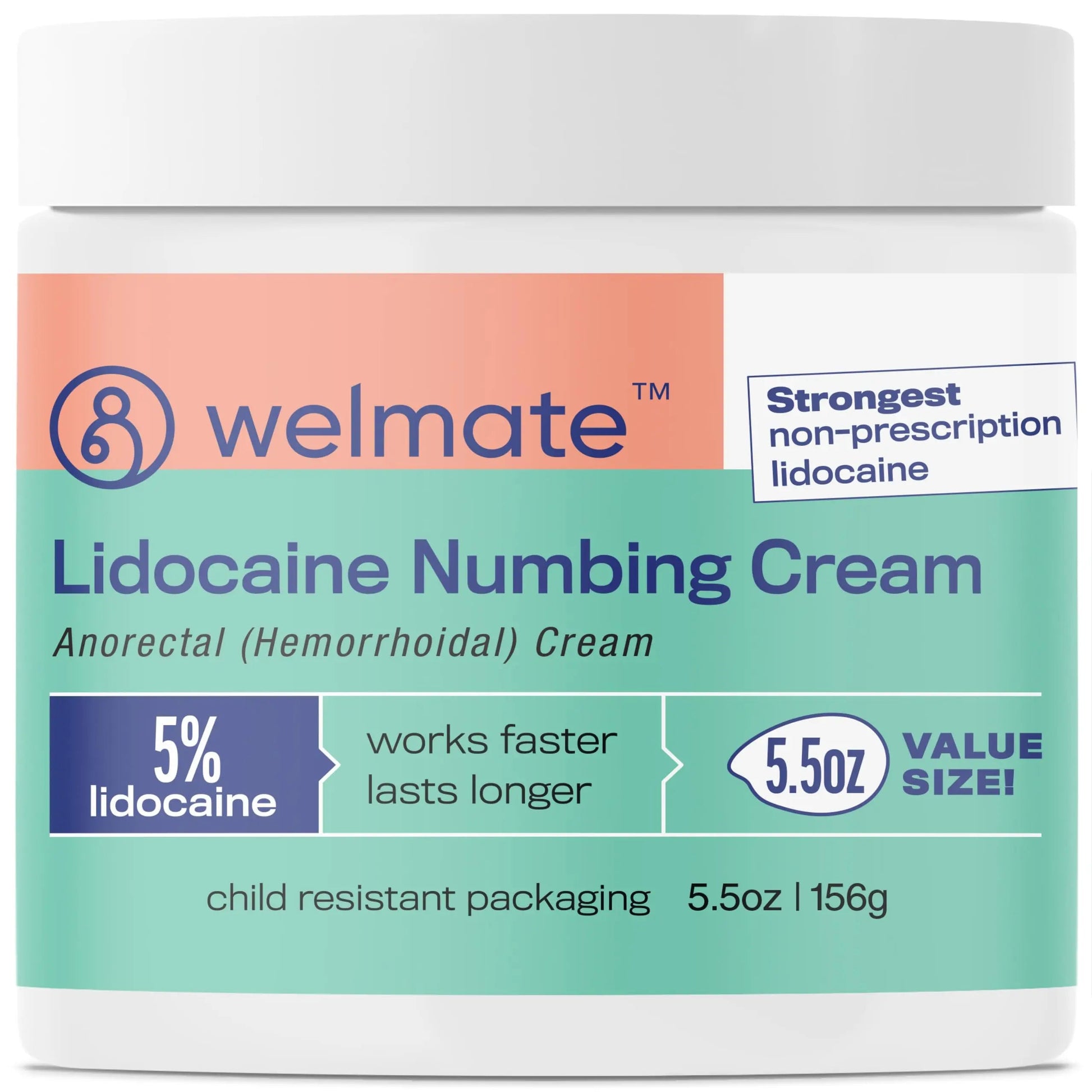 WELMATE 5% Lidocaine Hemorrhoid Relief Cream, Maximum Strength Anorectal Cream, 5.5 oz WELMATE uk supplements