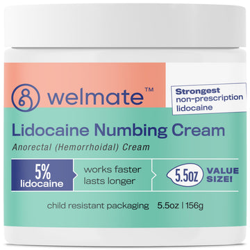 WELMATE | 5% Lidocaine | Numbing Cream Maximum Strength | Topical Anesthetic WELMATE uk supplements