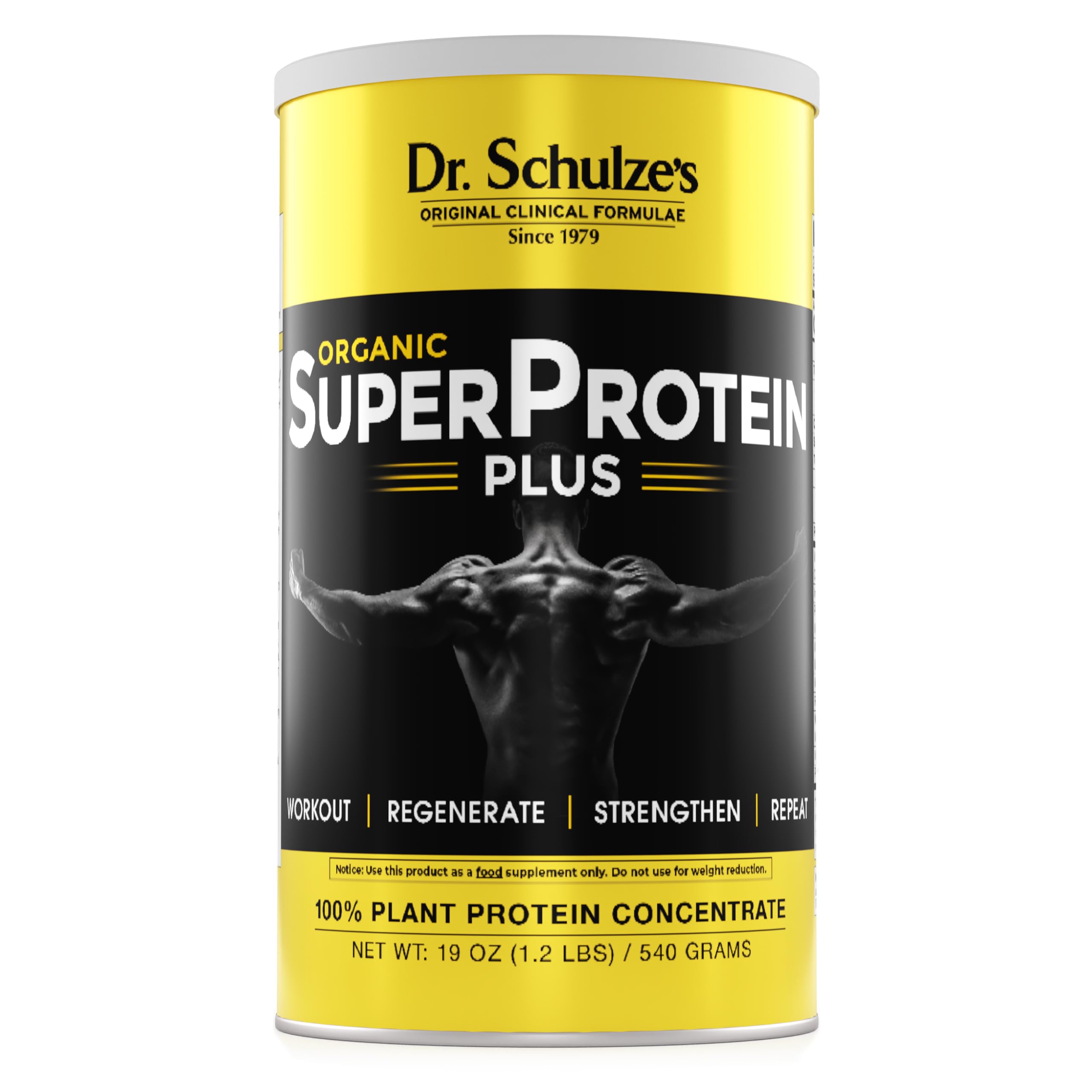 Dr. Schulze's SuperProtein Plus - Plant-Based Protein Powder - Active Lifestyle Supplement - Supports Muscle Health - Drink Mix - Gluten-Free & Vegan - 19 oz (20 Servings) Dr. Schulze's uk supplements