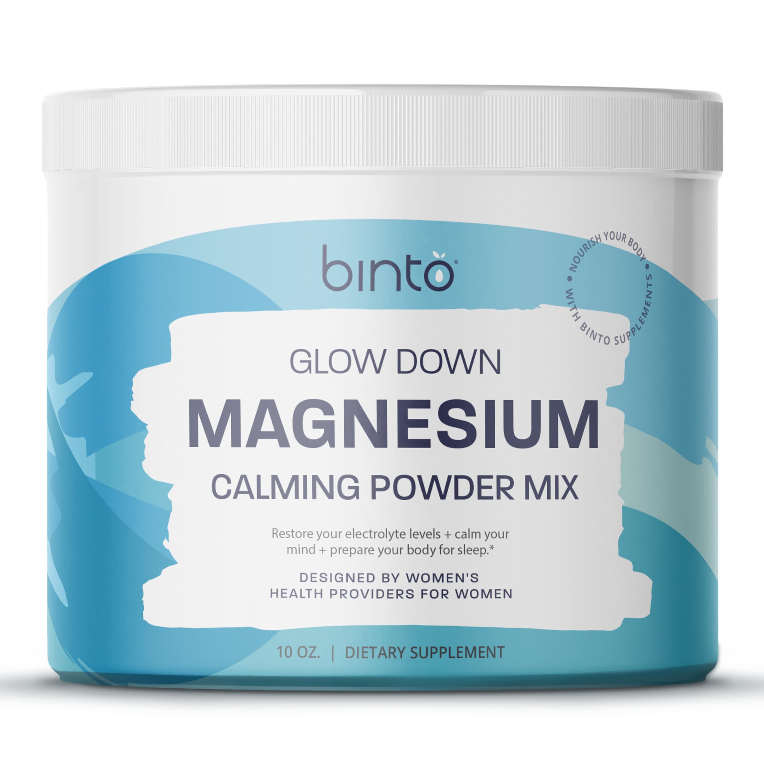 Binto Glow Down - Sleep Better & De-Stress with Our Berry Vanilla Magnesium Drink Mix, Made in USA, Sugar-Free, Preservative-Free, Gluten-Free Drink Mix (60 Day Supply) Binto uk supplements