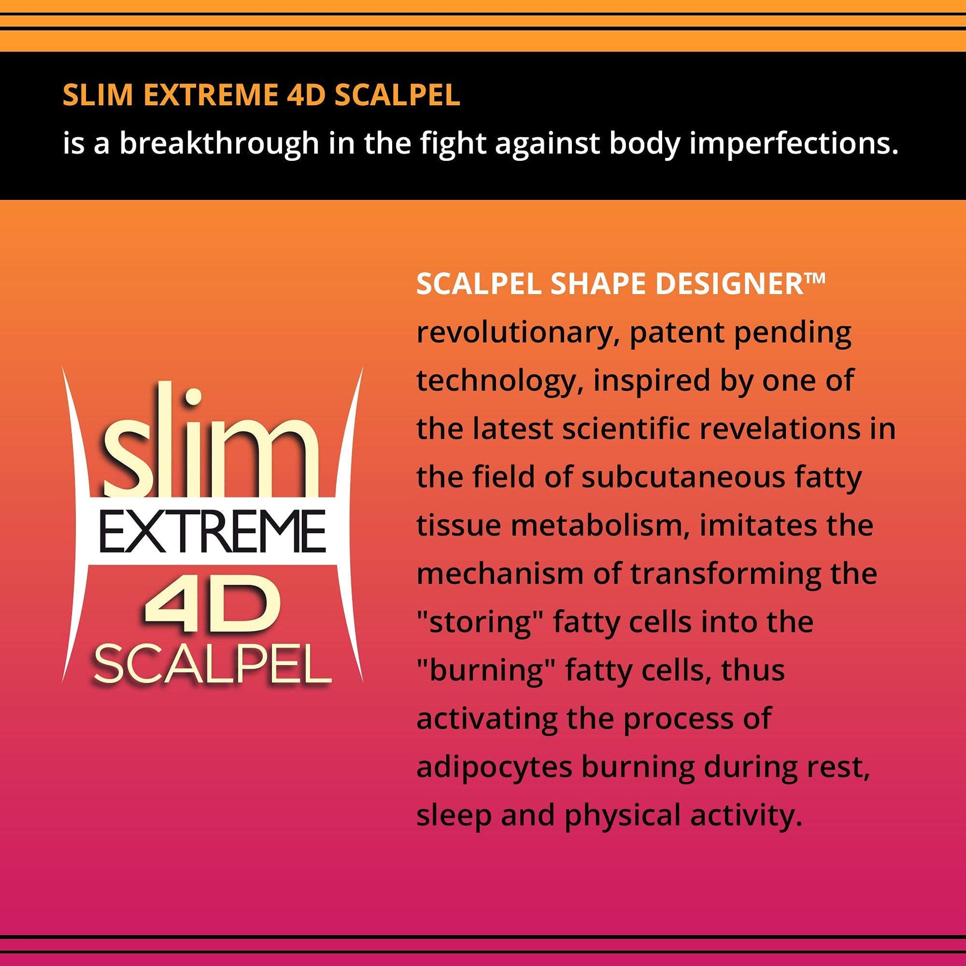 Slim Extreme 4D Scalpel Super Concentrated Serum Reducing Fatty Tissue Eveline Cosmetics uk supplements