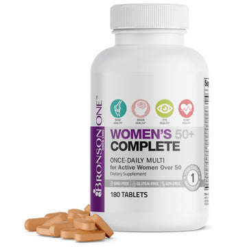Bronson ONE Daily Women’s 50+ Complete Multivitamin Multimineral, 180 Tablets Bronson uk supplements