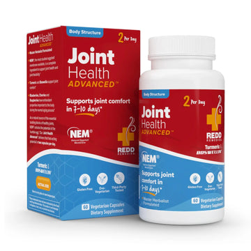 Redd Remedies, Joint Health Advanced, Helps Strengthen Connective Tissue and Cartilage, Fast-Acting Comfort with Boswellia Serrata and Turmeric, 60 Vegetarian Capsules Redd Remedies uk supplements
